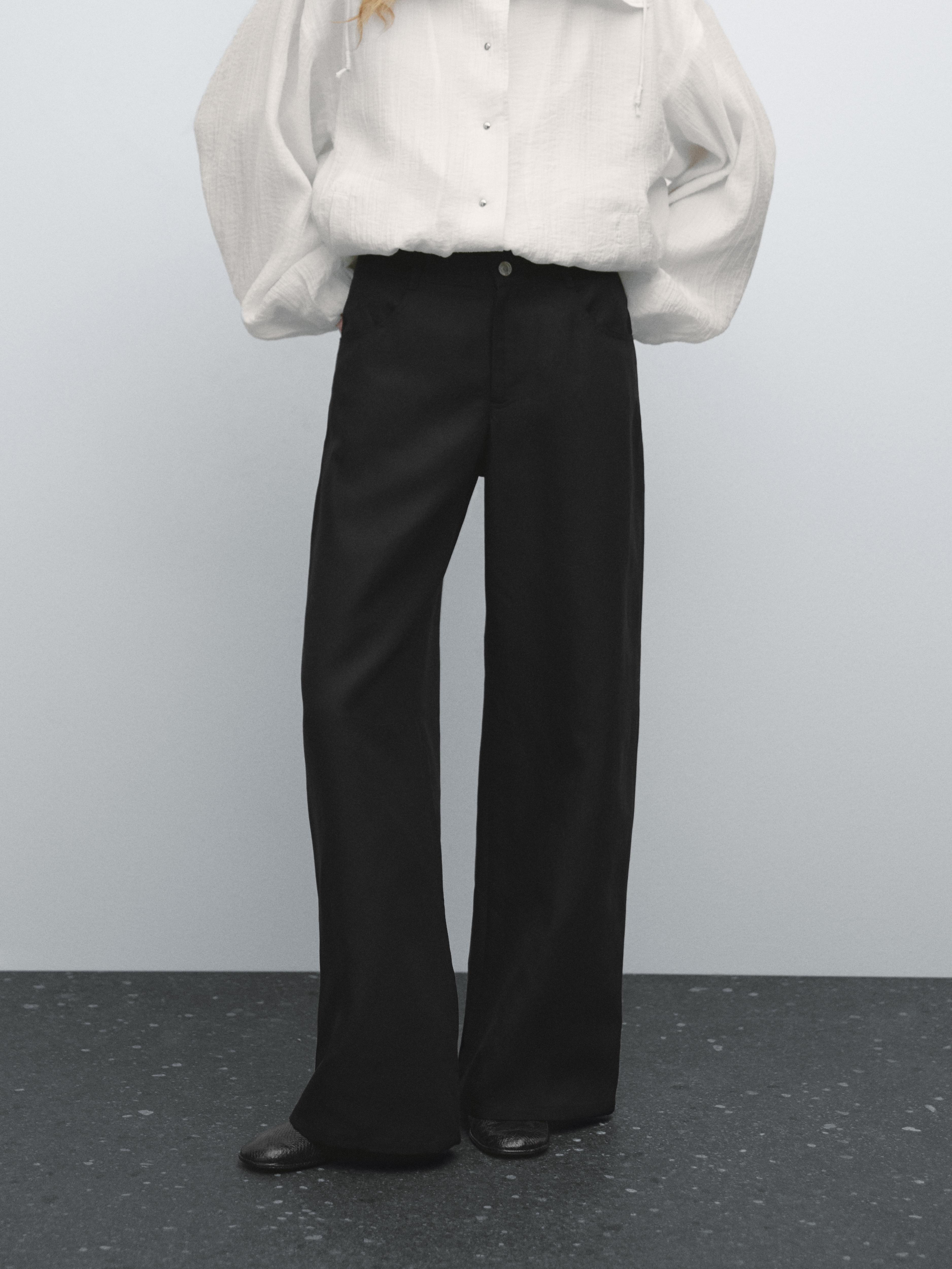 Pantalon palazzo lyocell
