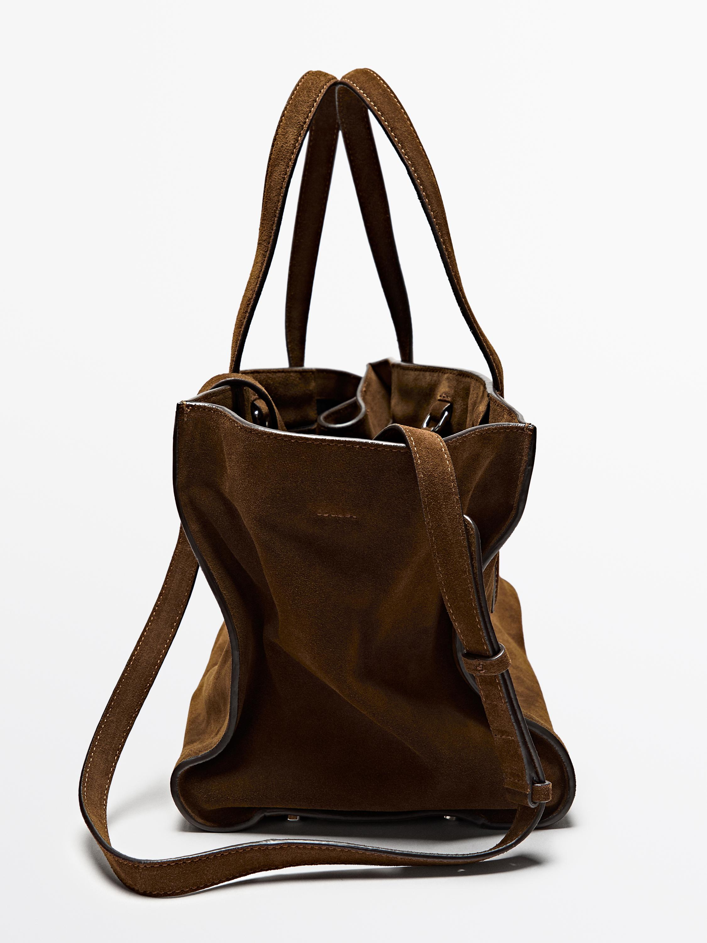 Sac icon moyen format en croûte de cuir