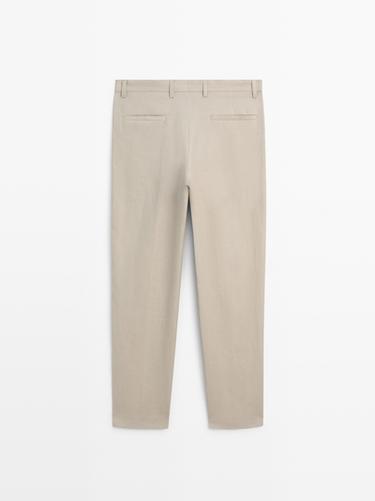 Linen suit pants — BEIGE 6
