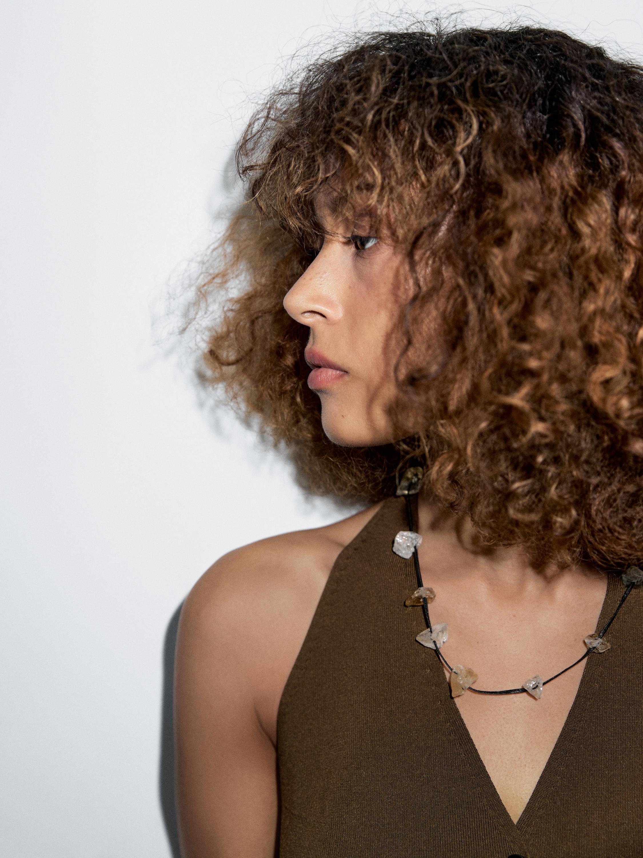 Knit halter neck waistcoat