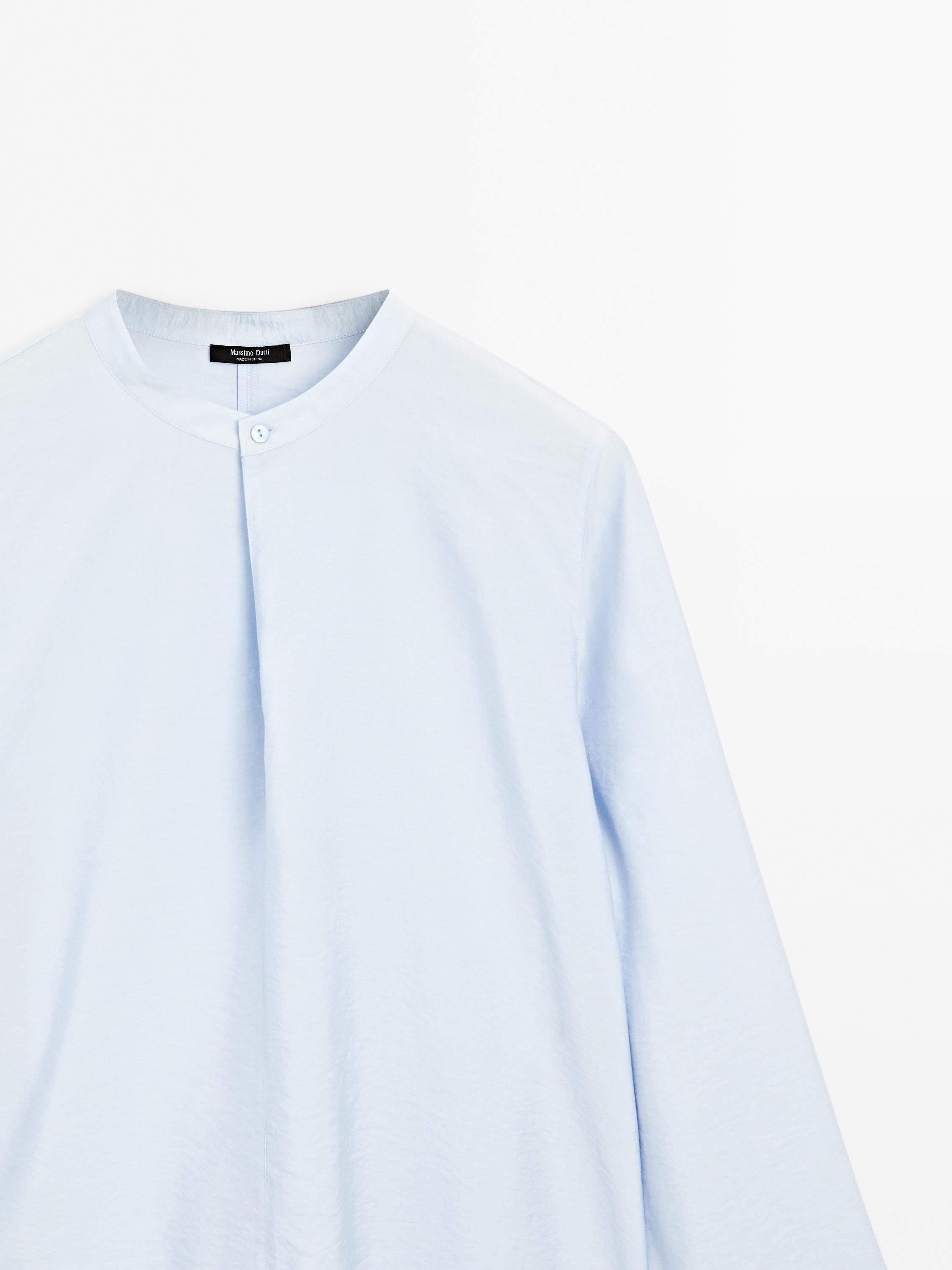 Blouse manches longues détail col