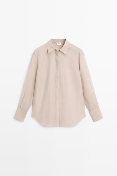 Semi-sheer flowing shirt - STUDIO — Pink 2