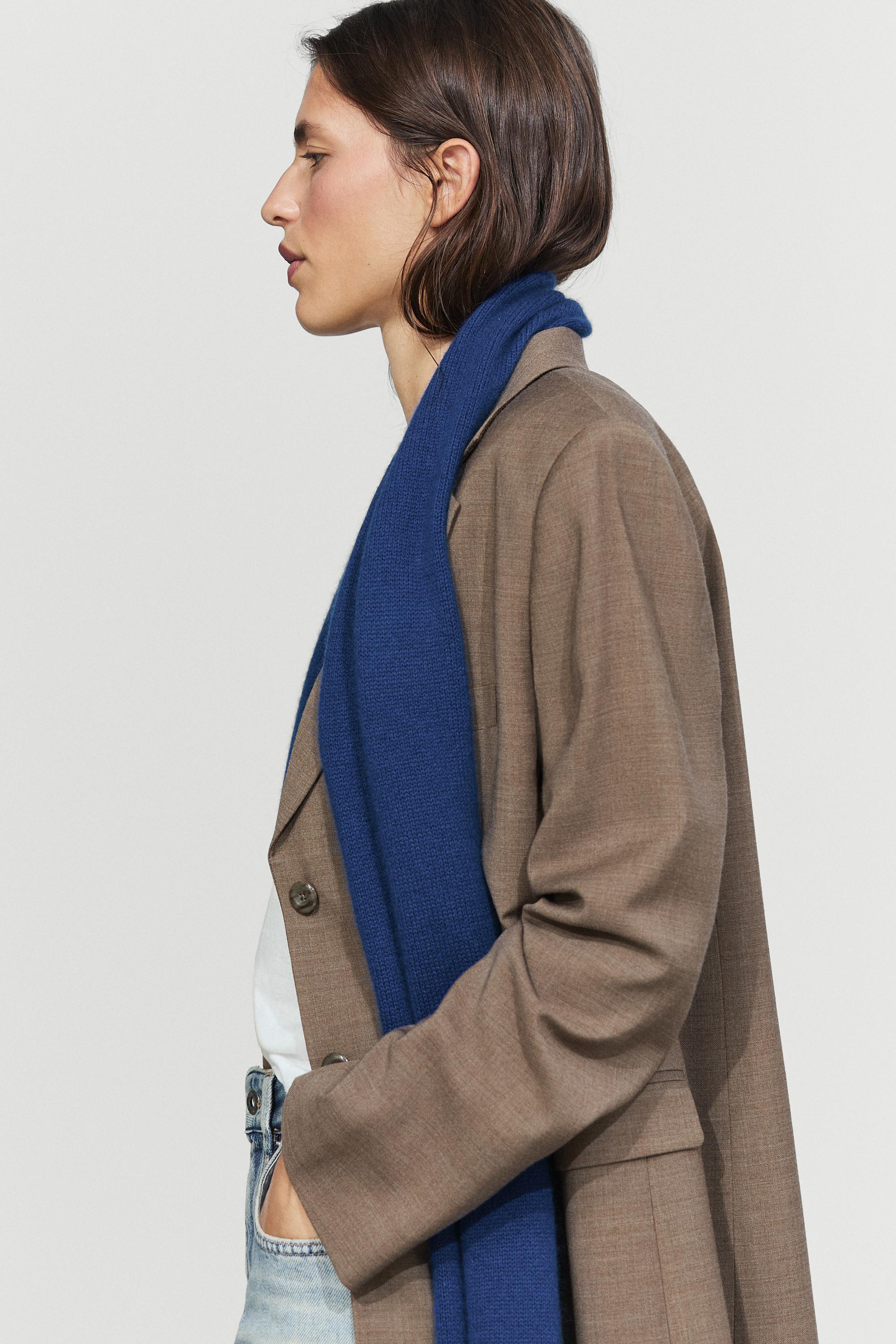 100% cashmere scarf — INK BLUE