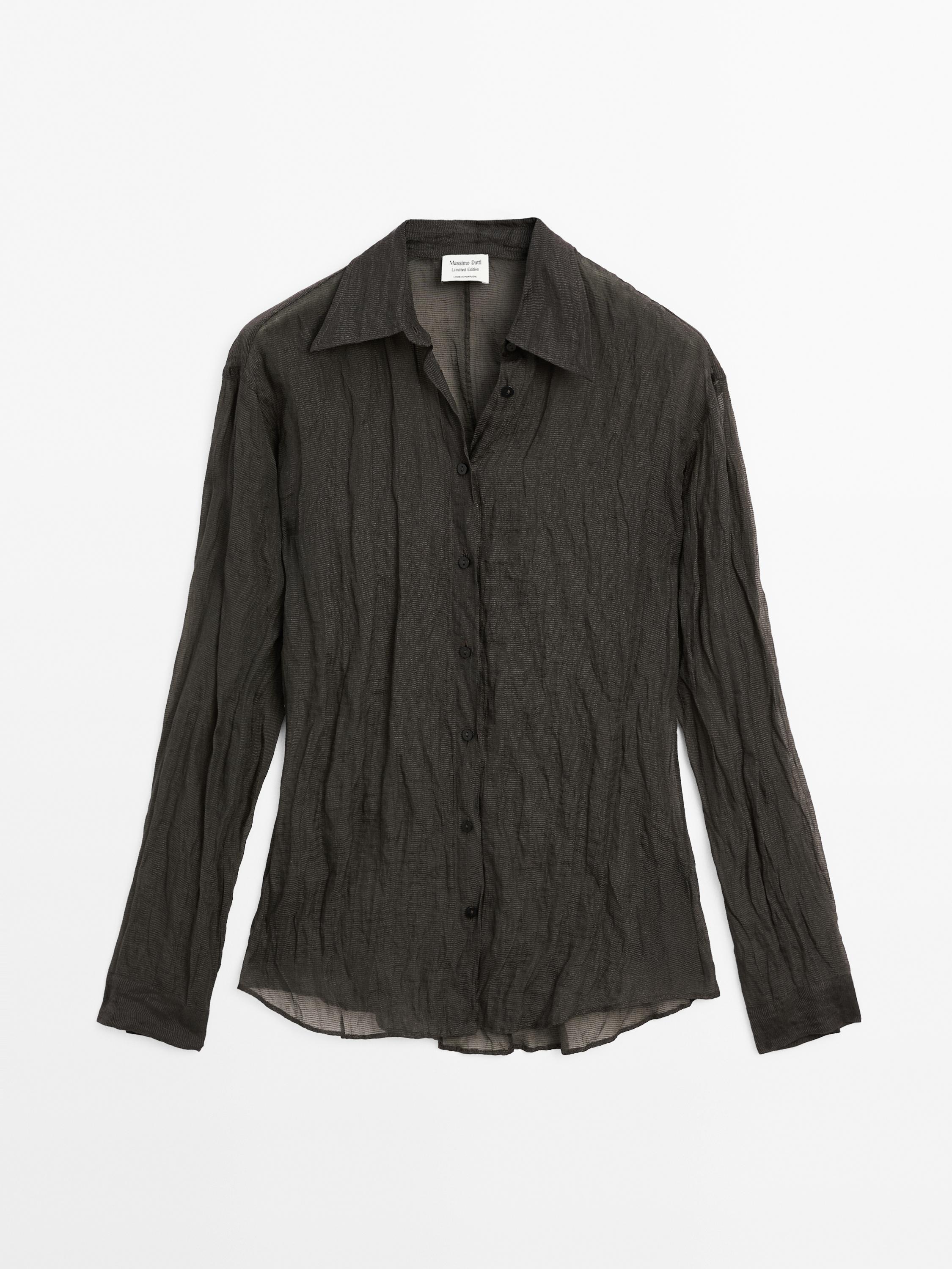 Long creased-effect shirt - Limited Edition