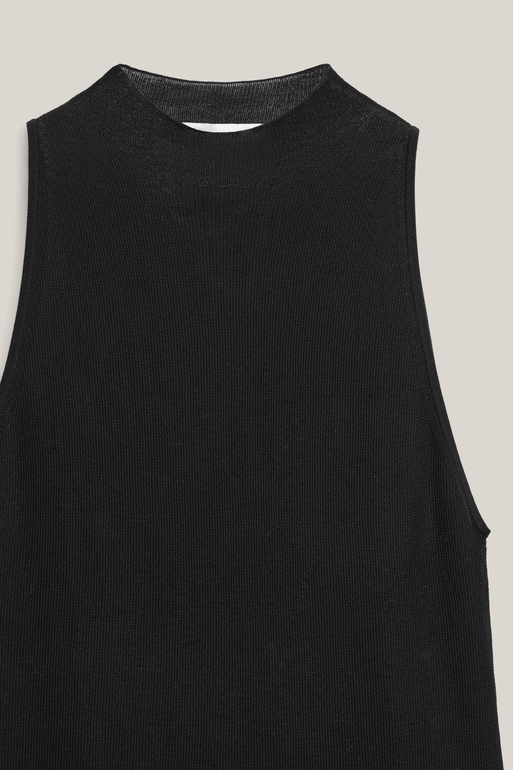 Semi-sheer halter top - LIMITED EDITION — BLACK