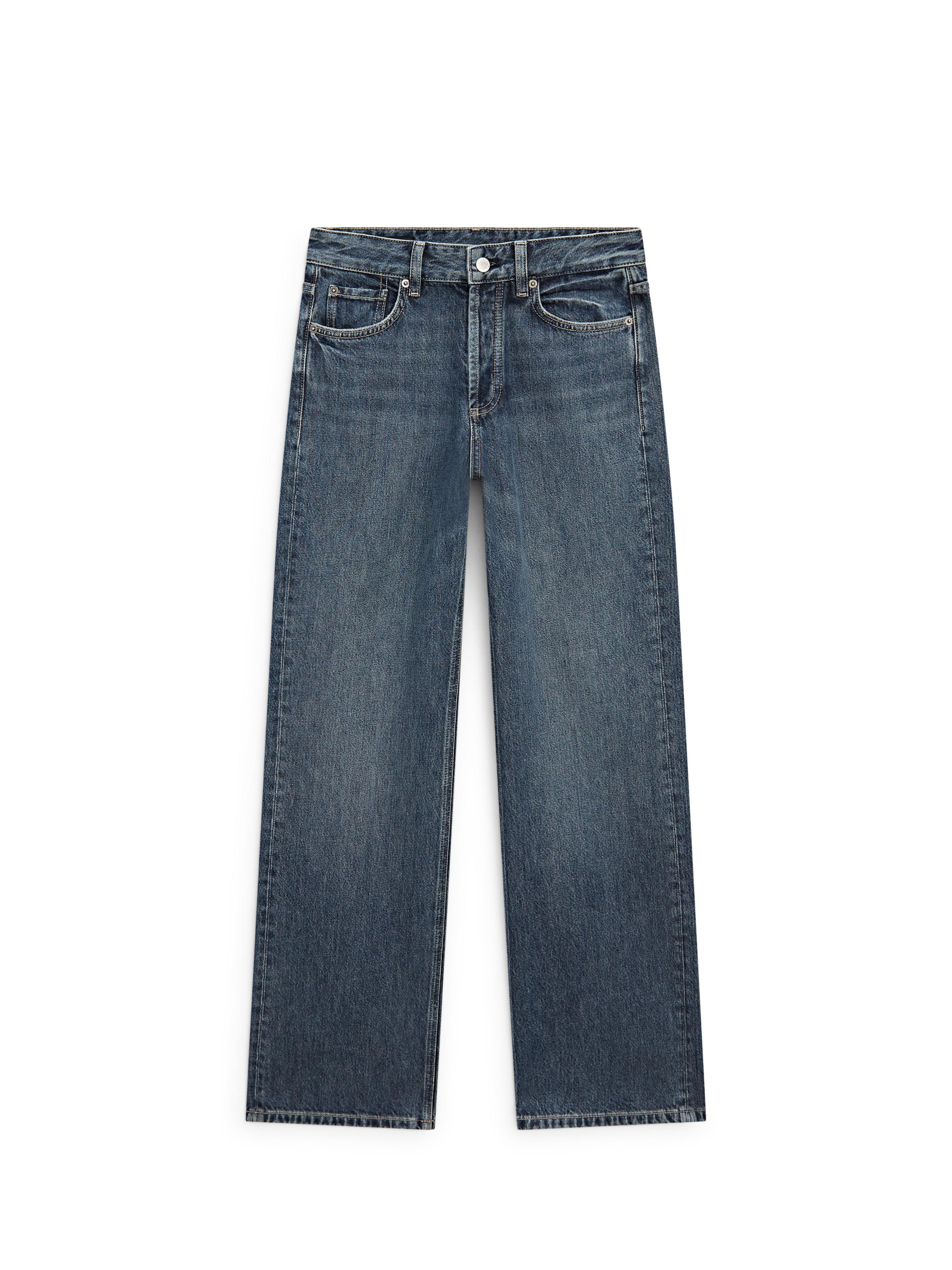 Mid-rise wide-leg jeans — MEDIUM BLUE
