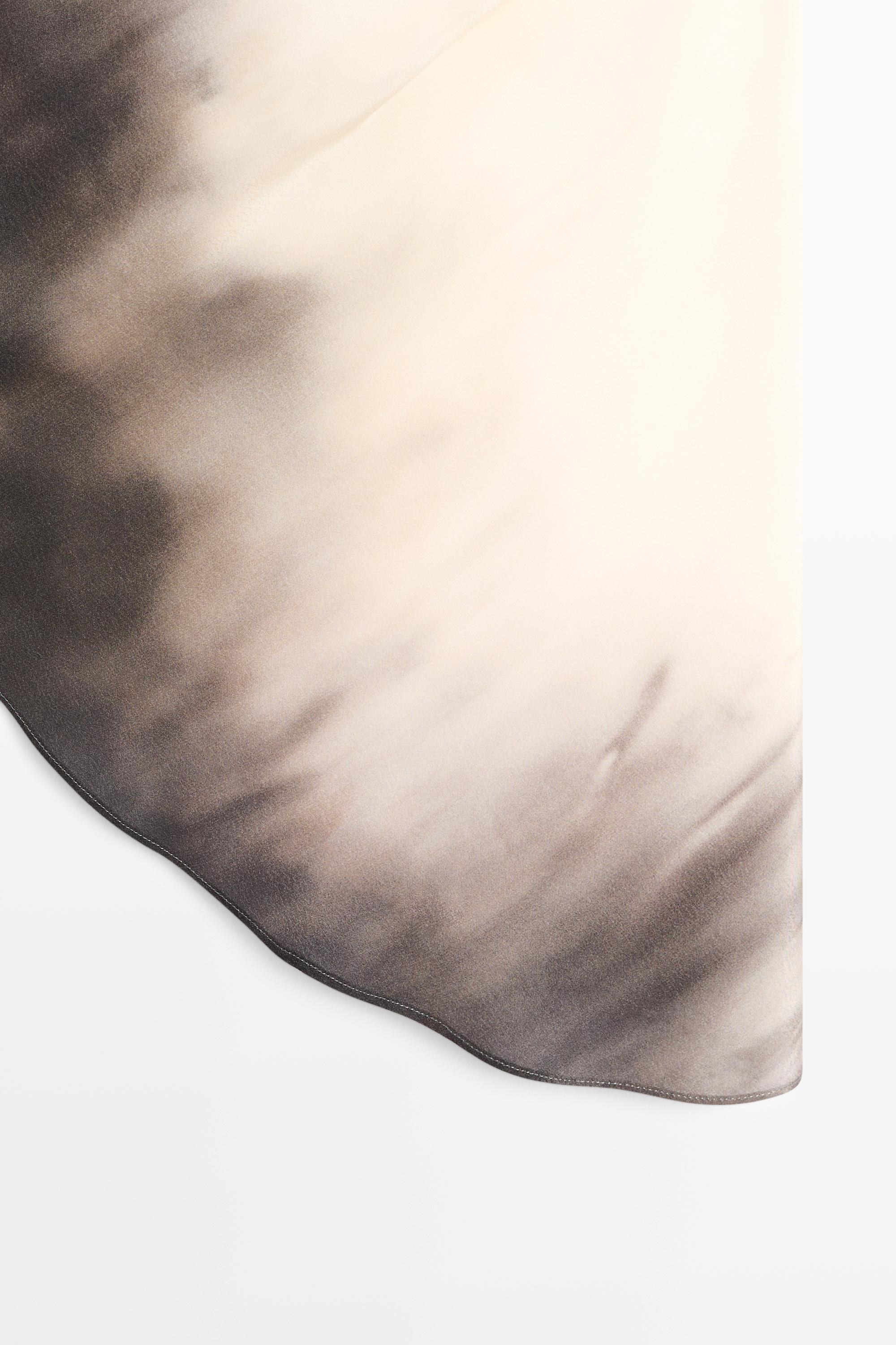 Asymmetric draped top — GREY BLUE