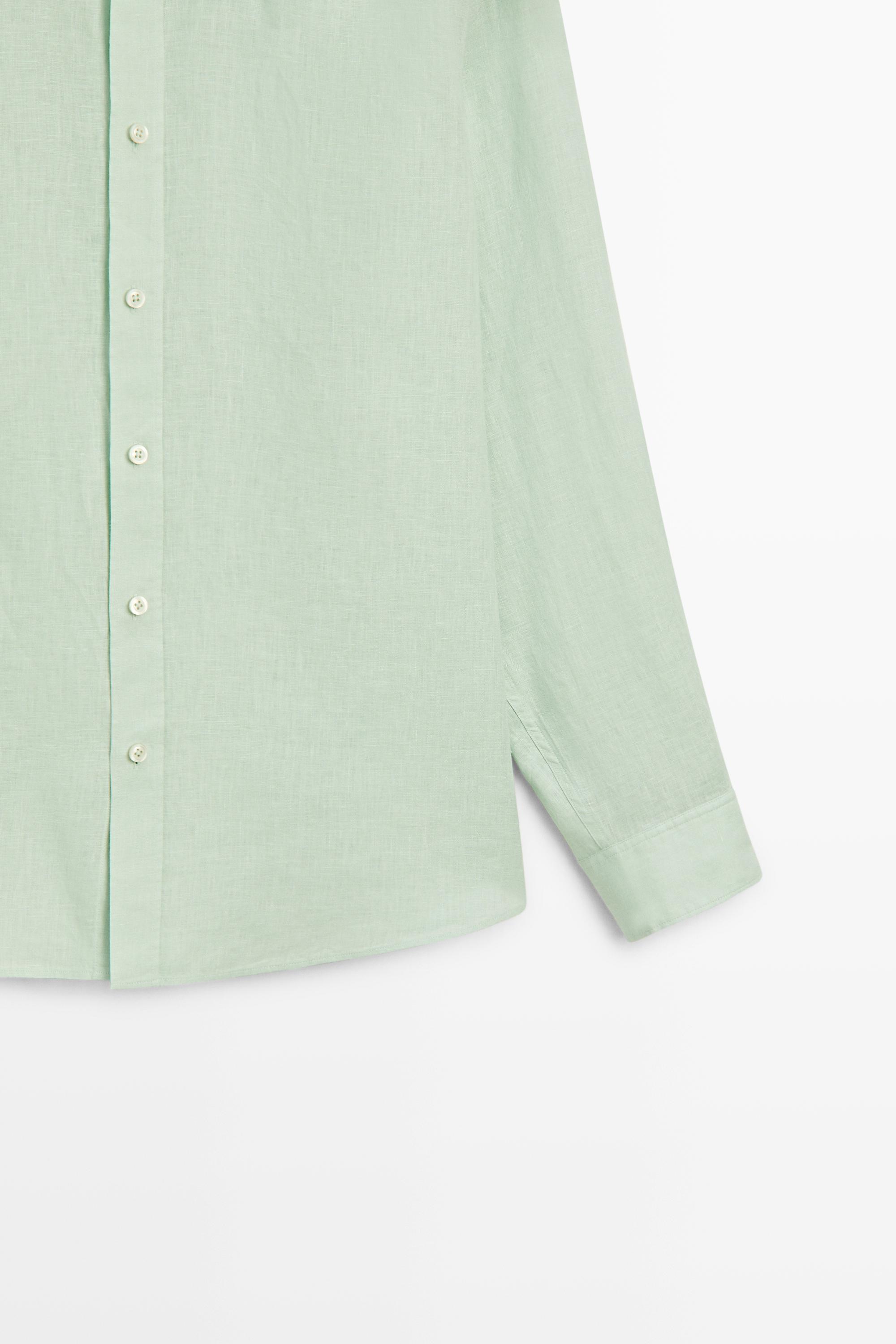 Slim fit 100% linen shirt — MOSS