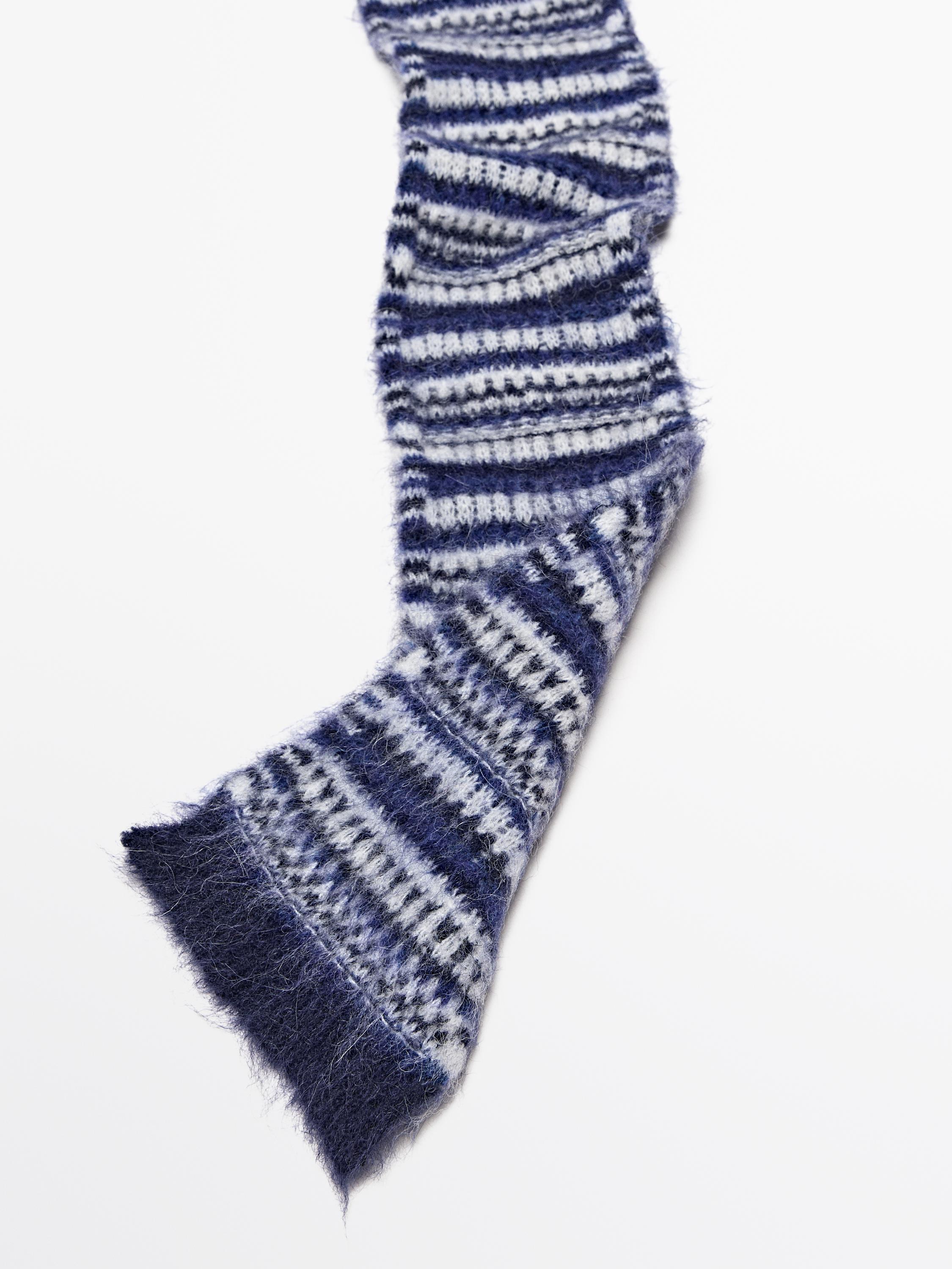 Bufanda jacquard fina con alpaca