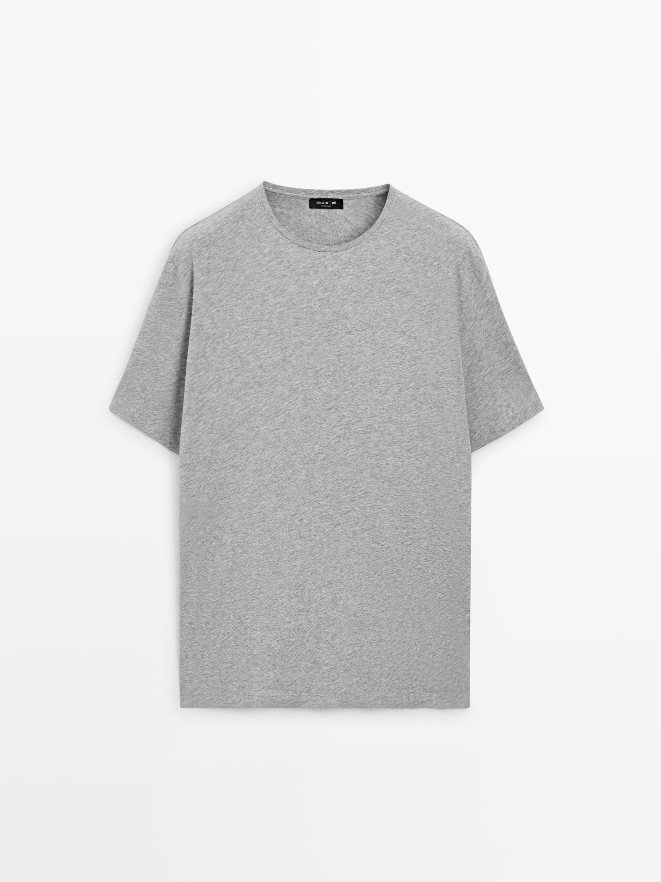 Short sleeve cotton blend T-shirt