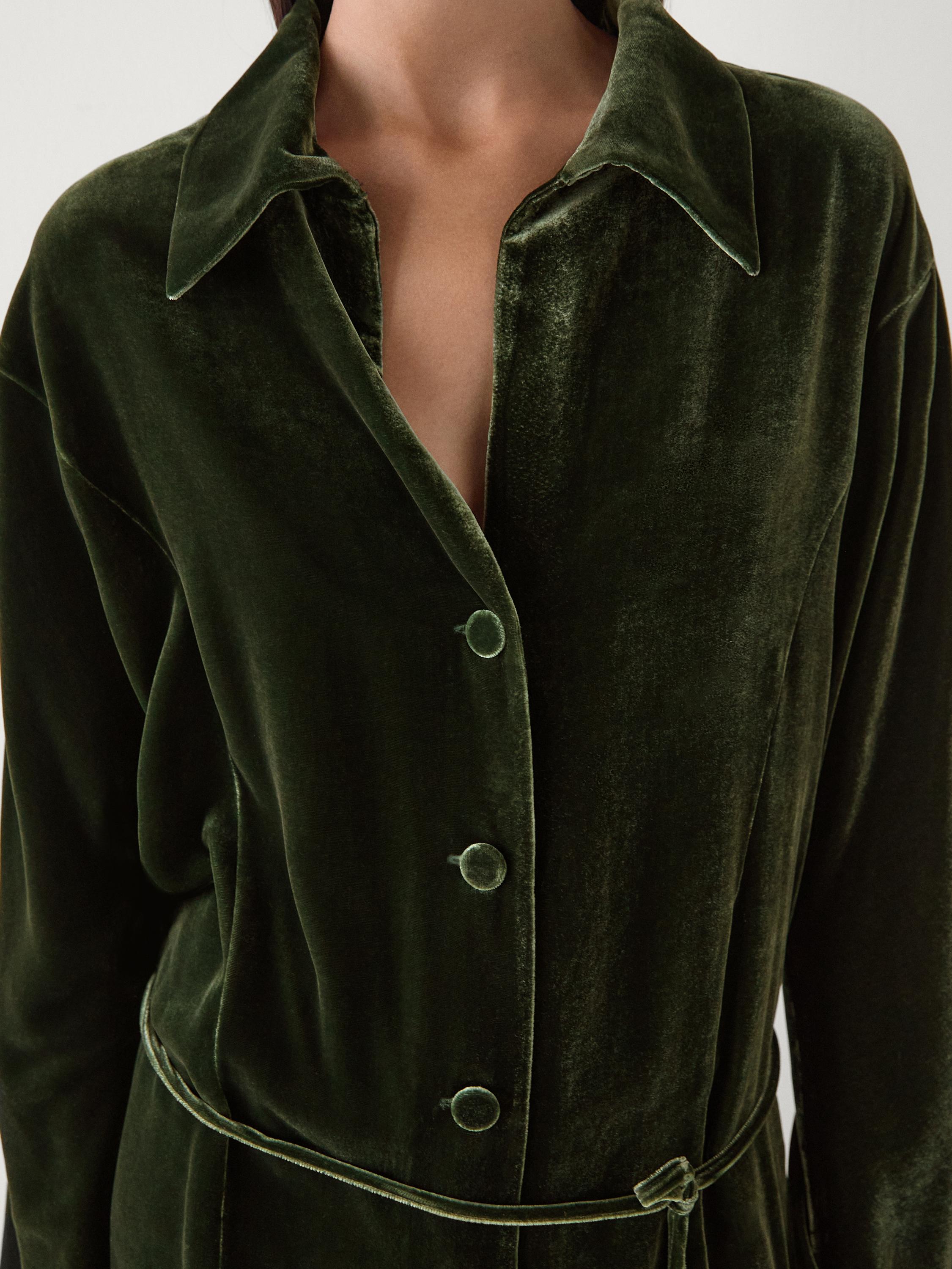 Velvet tied kimono