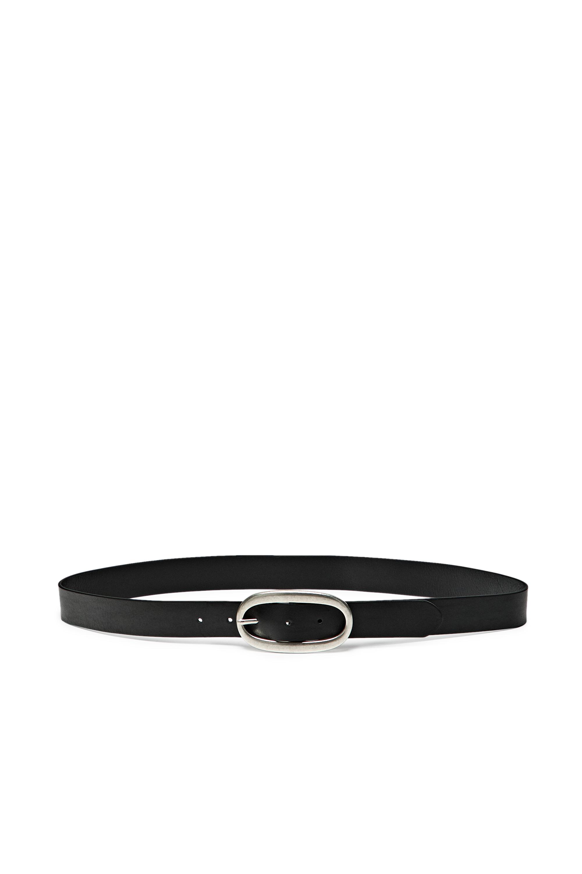 Massimo Dutti Oval tokalı napa deri kemer