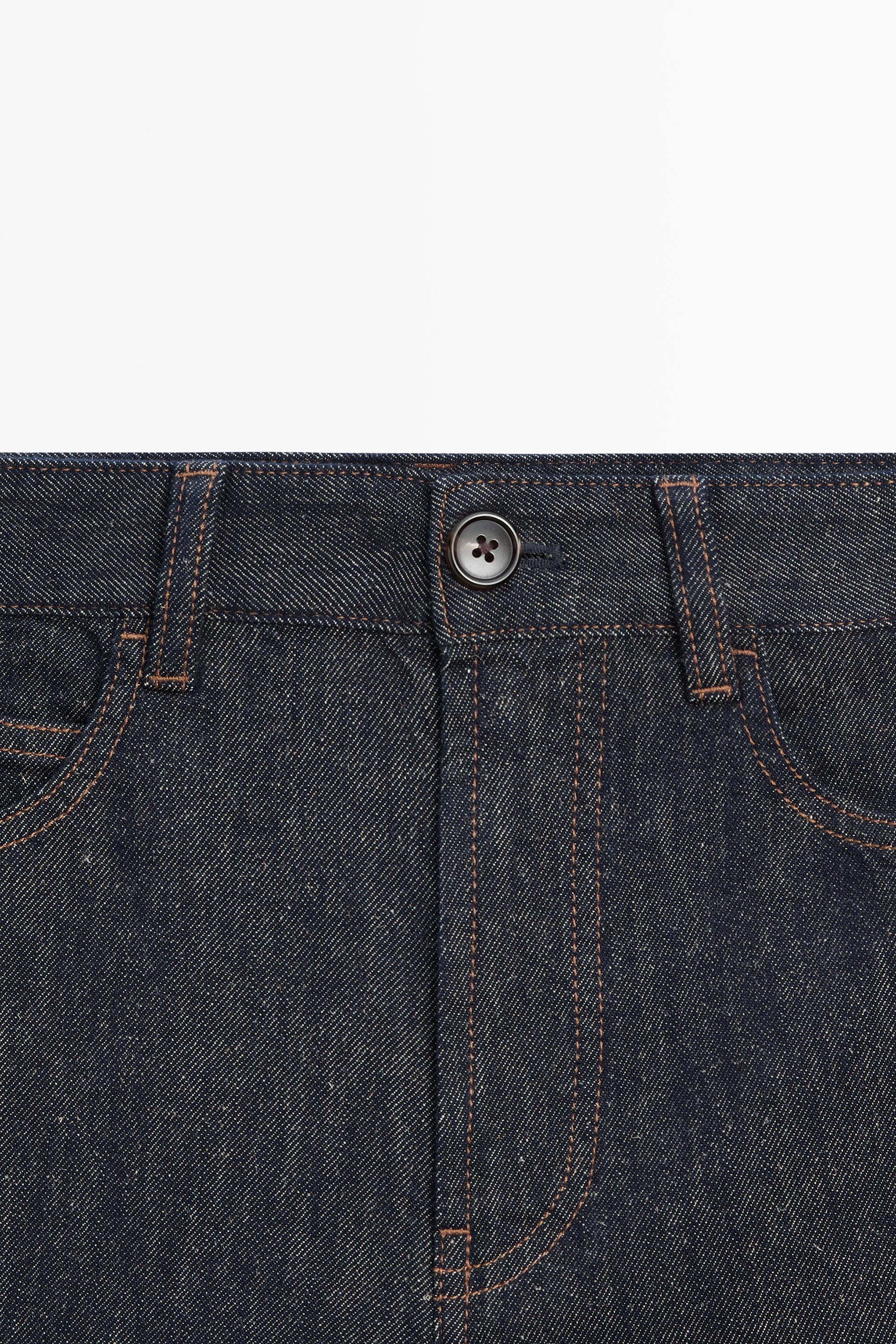 Total look mid-rise denim Bermuda shorts — DARK BLUE