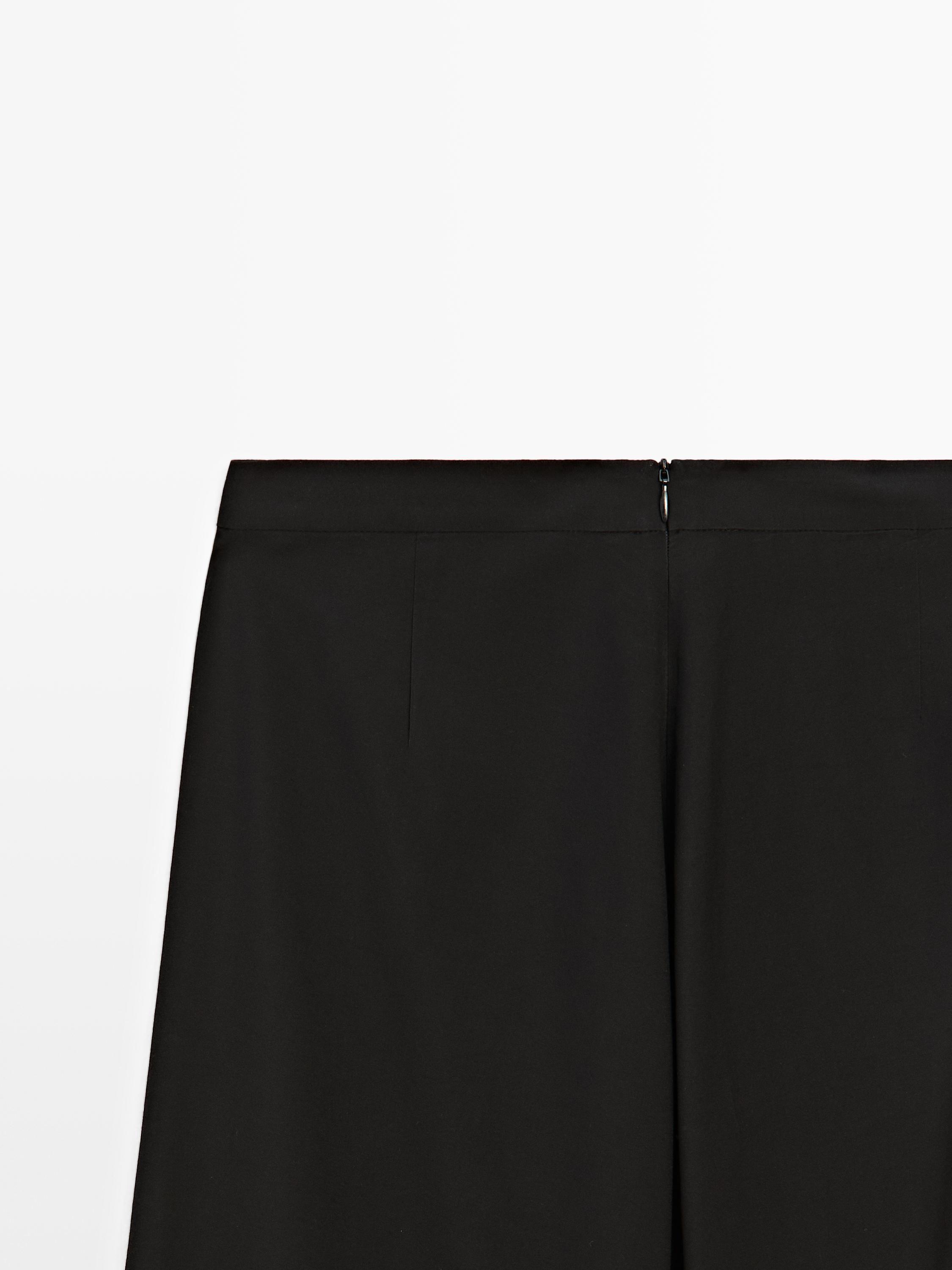 Flowing baggy trousers — BLACK