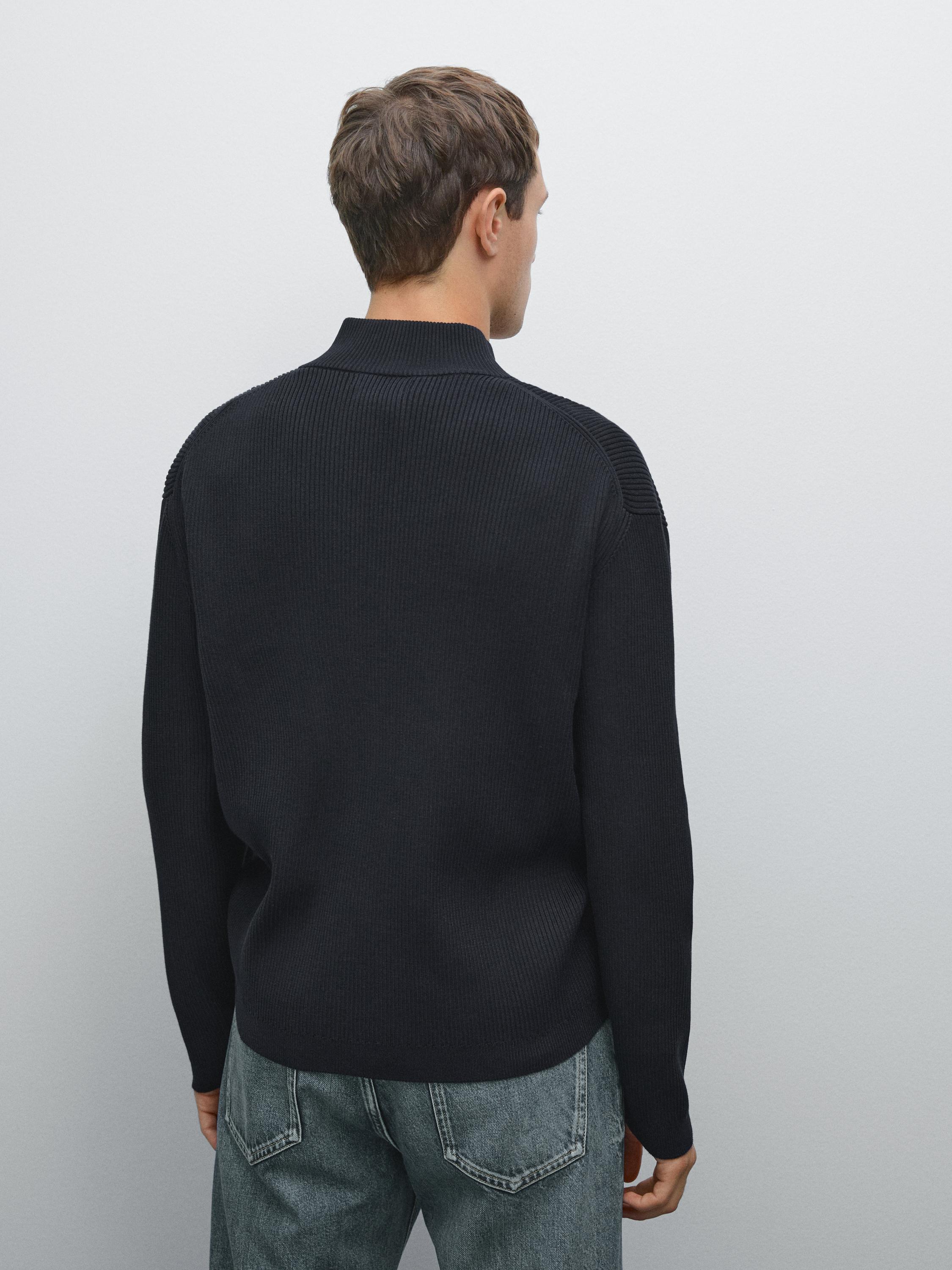 100% cotton zip cardigan