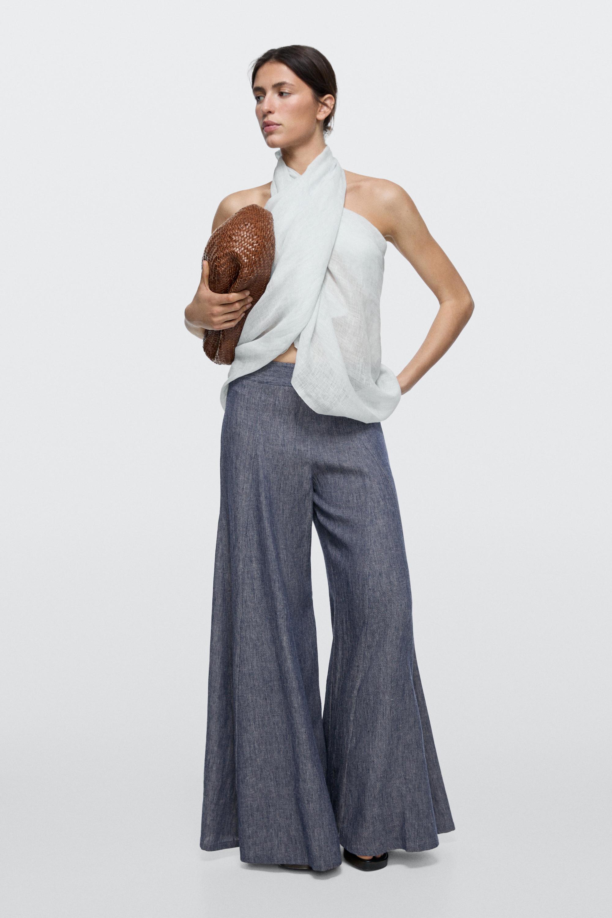 Geplooide palazzobroek