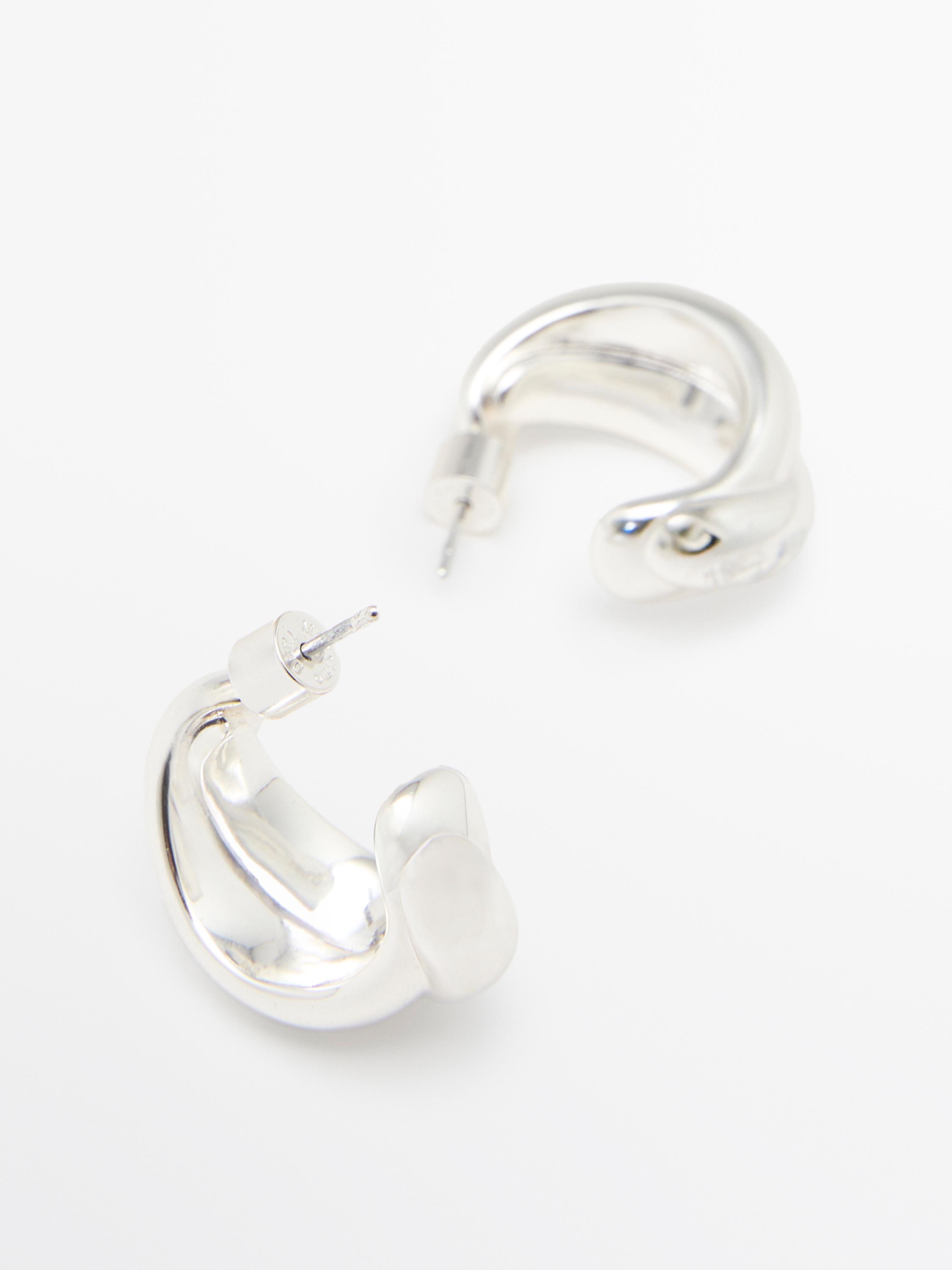Wraparound hoop earrings — SILVER
