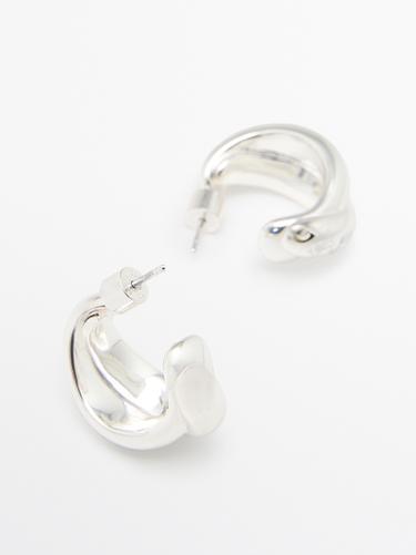 Wraparound hoop earrings — SILVER 4