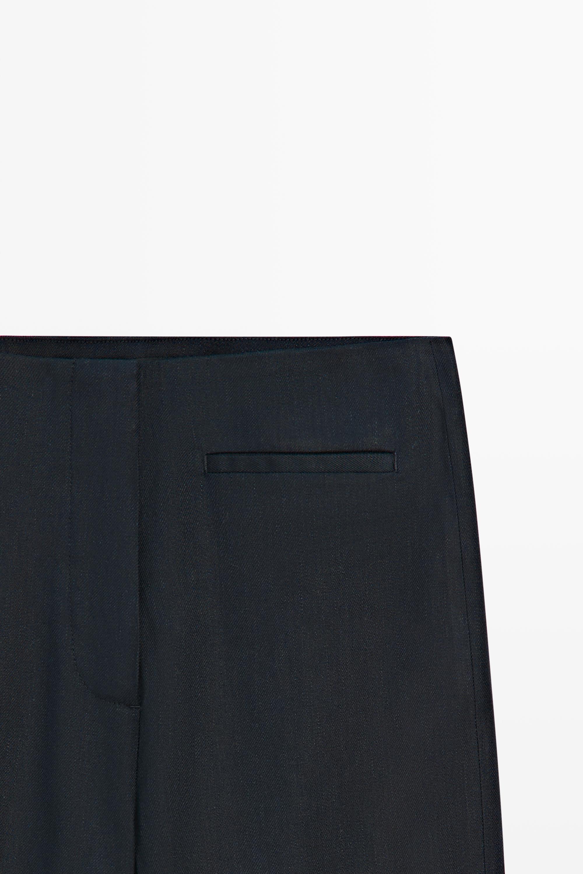 Lightweight linen blend pants — NAVY BLUE