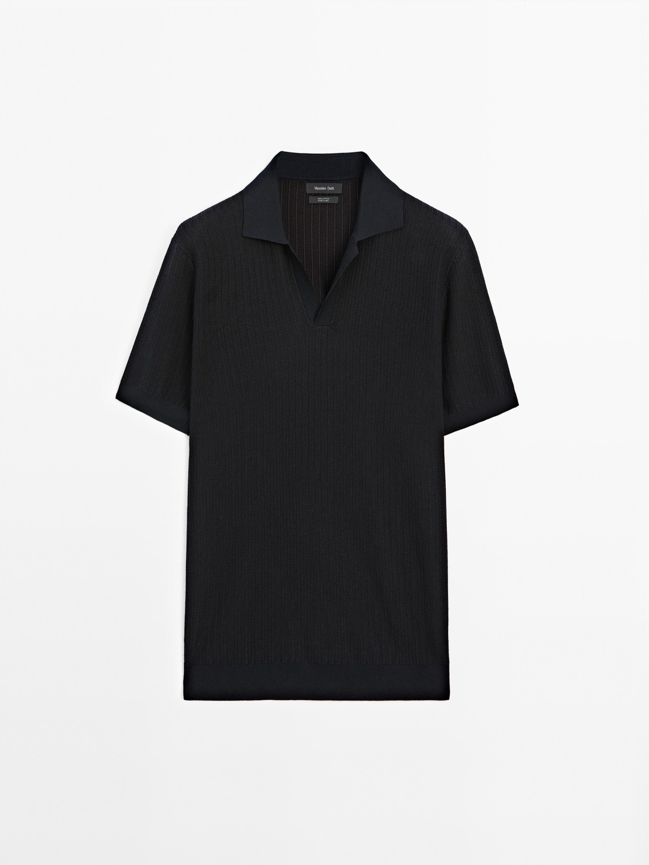 Polo manches courtes maille jacquard