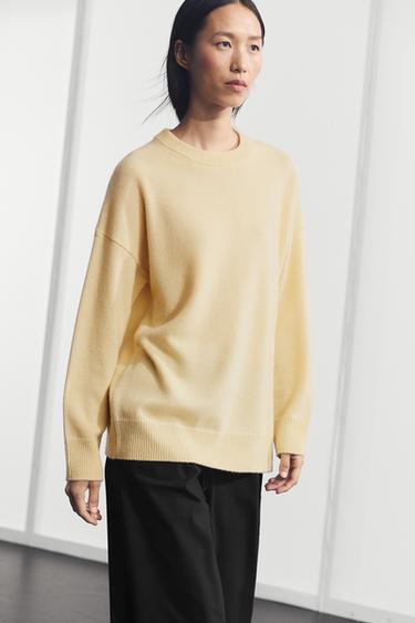 100% cashmere oversize knit sweater — Vanilla 3