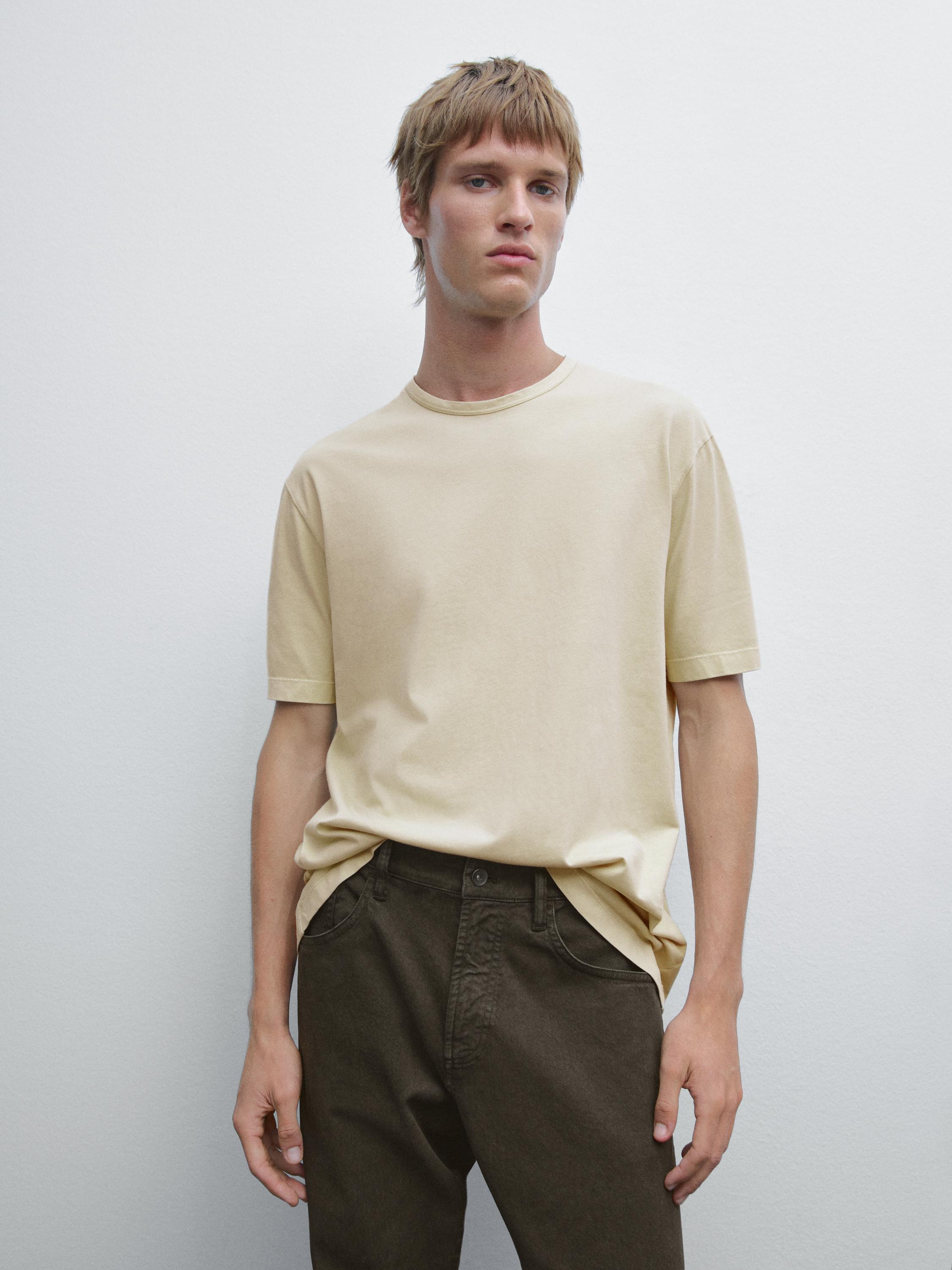 Distressed-effect short sleeve T-shirt