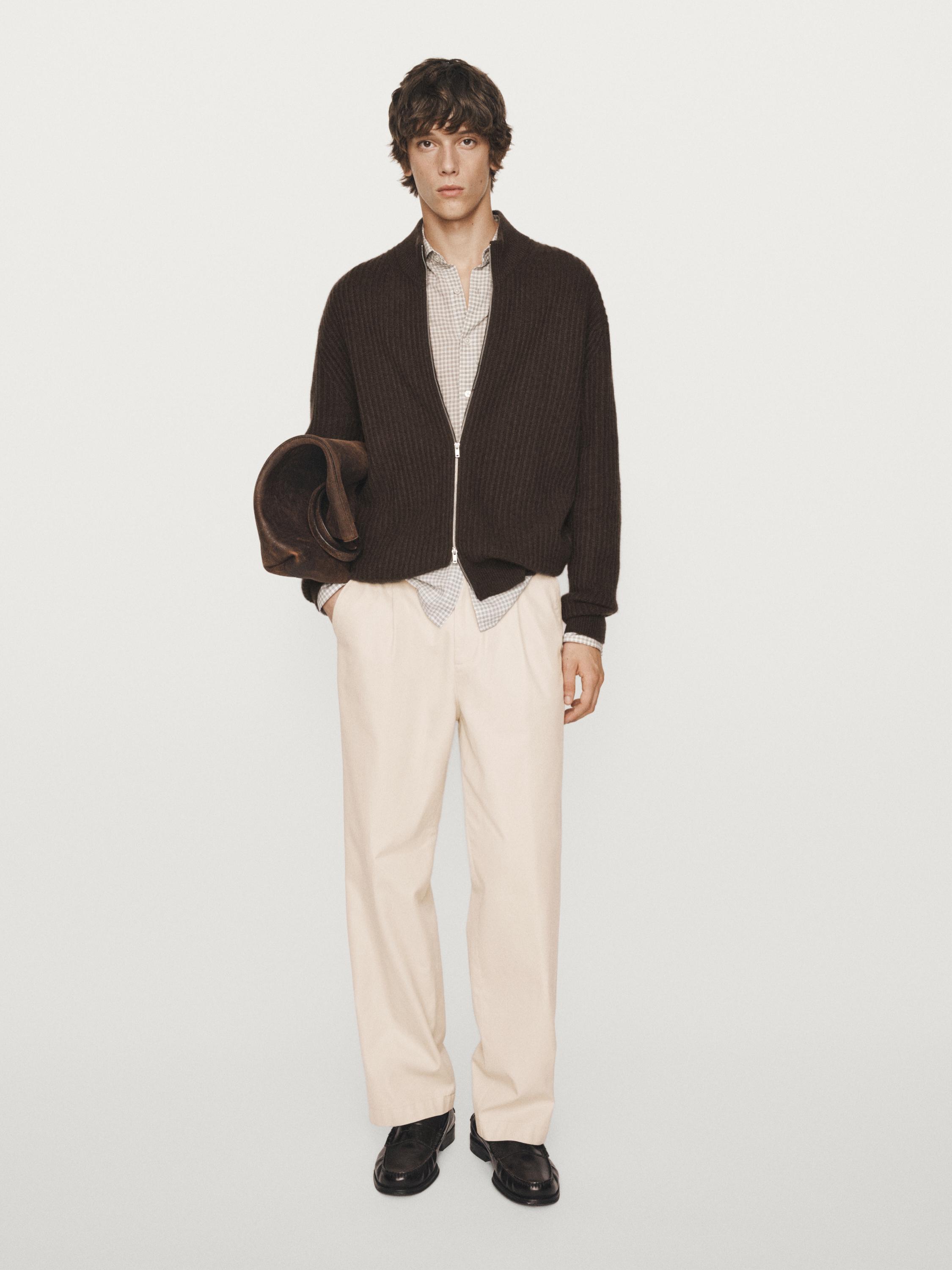 Cardigan à fermeture Éclair 100 % cachemire