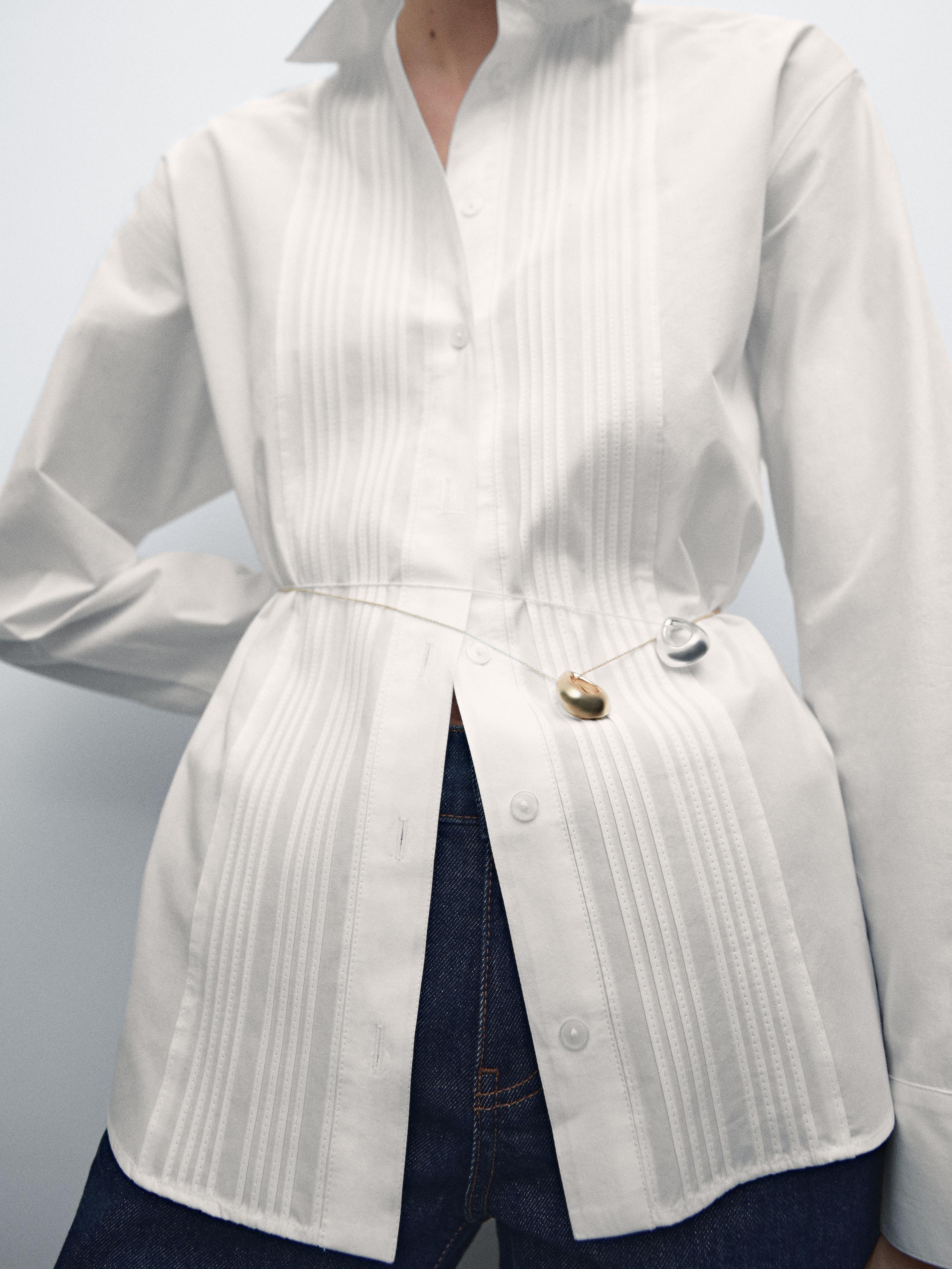 100% cotton fine pintuck shirt