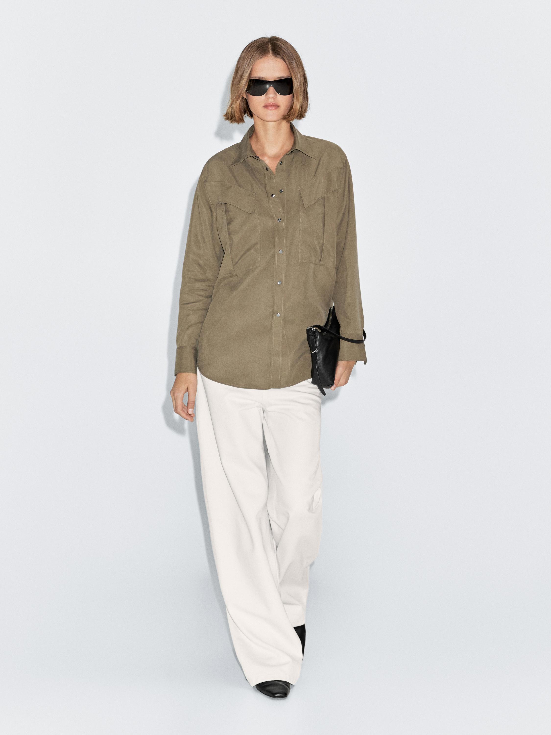 Camicia lunga dettaglio tasche