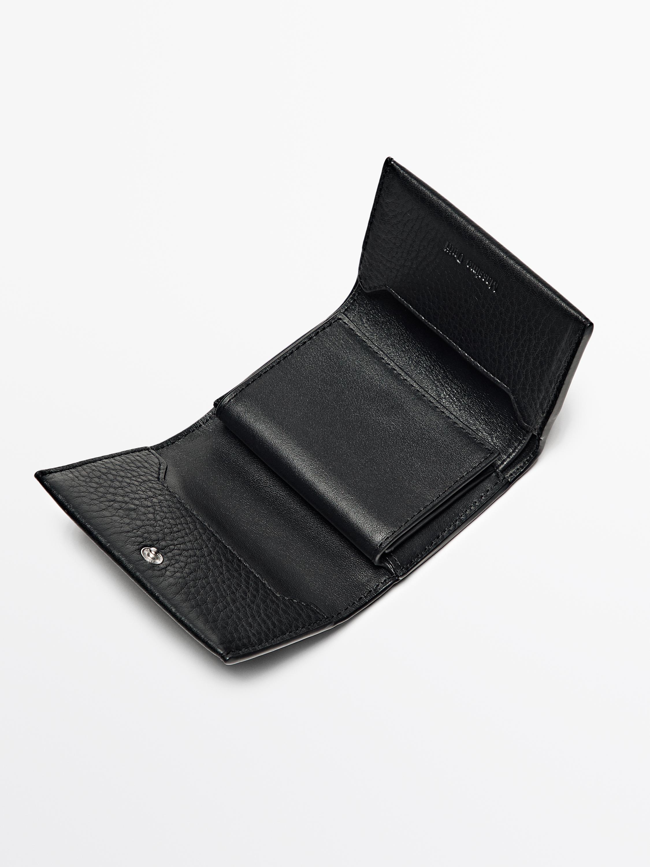 Compact nappa leather wallet