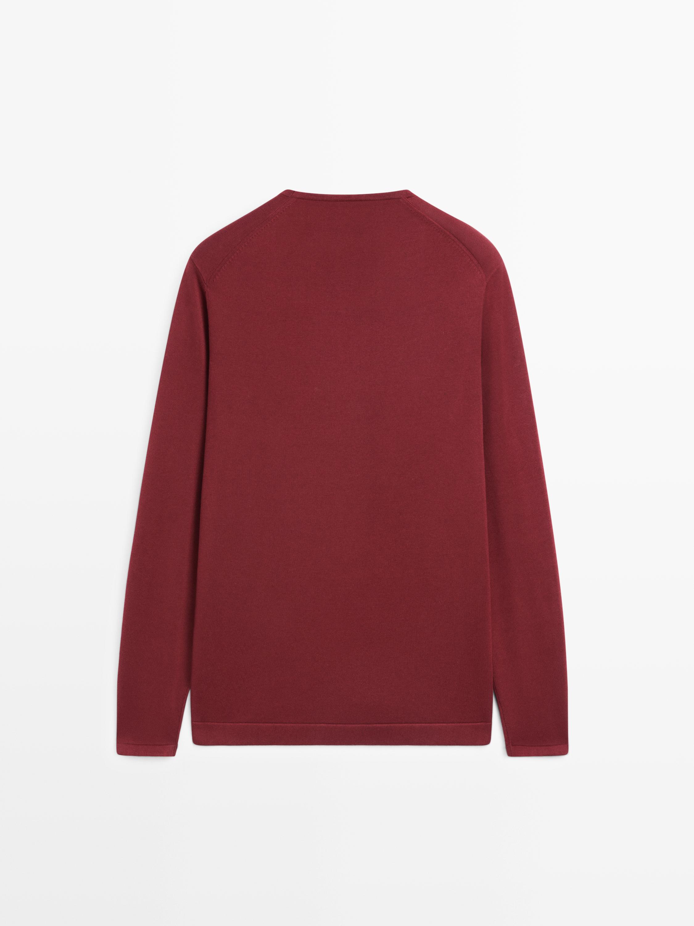 Knit 100% cotton crew neck sweater — GRANADA