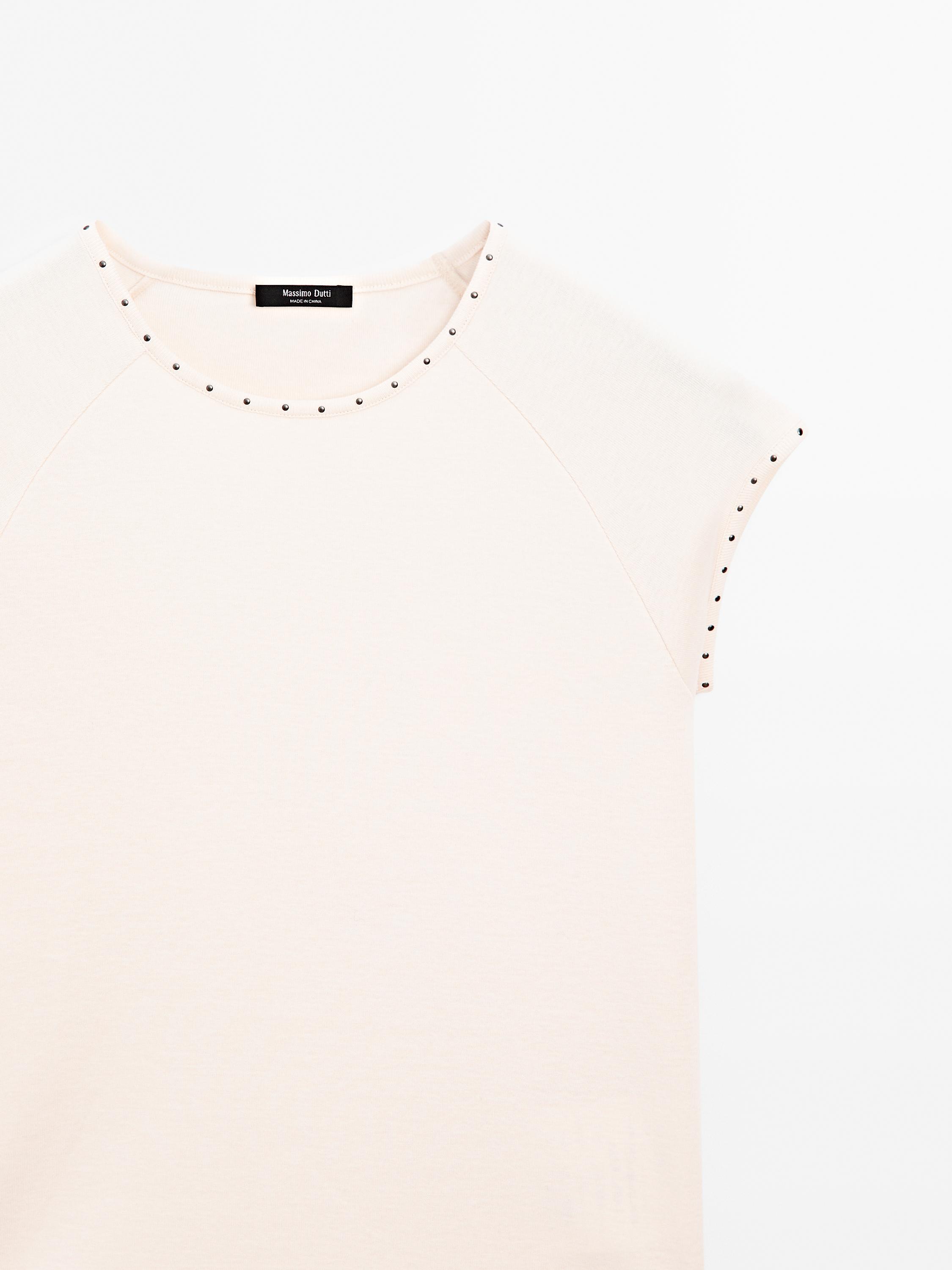 Short sleeve T-shirt with stud details