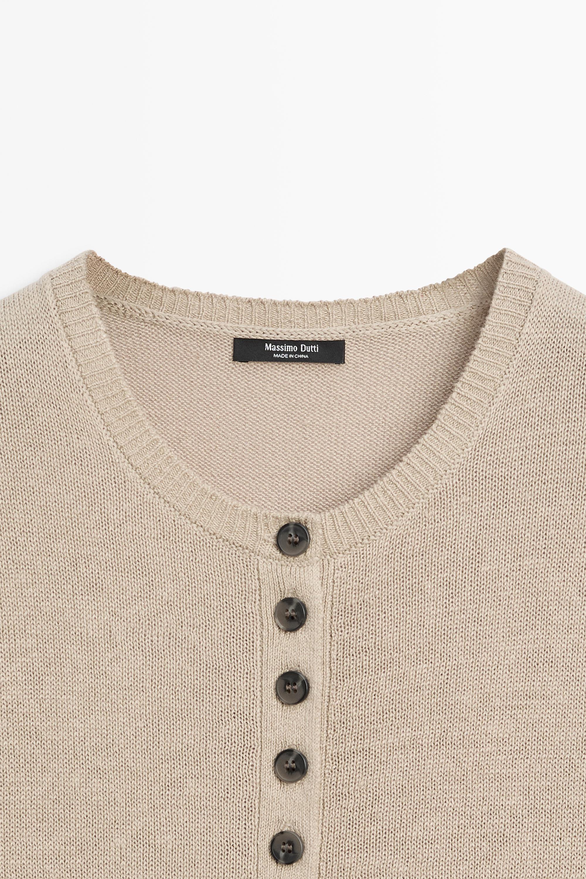 Linen blend short sleeve cardigan · Pale Green · Cardigan