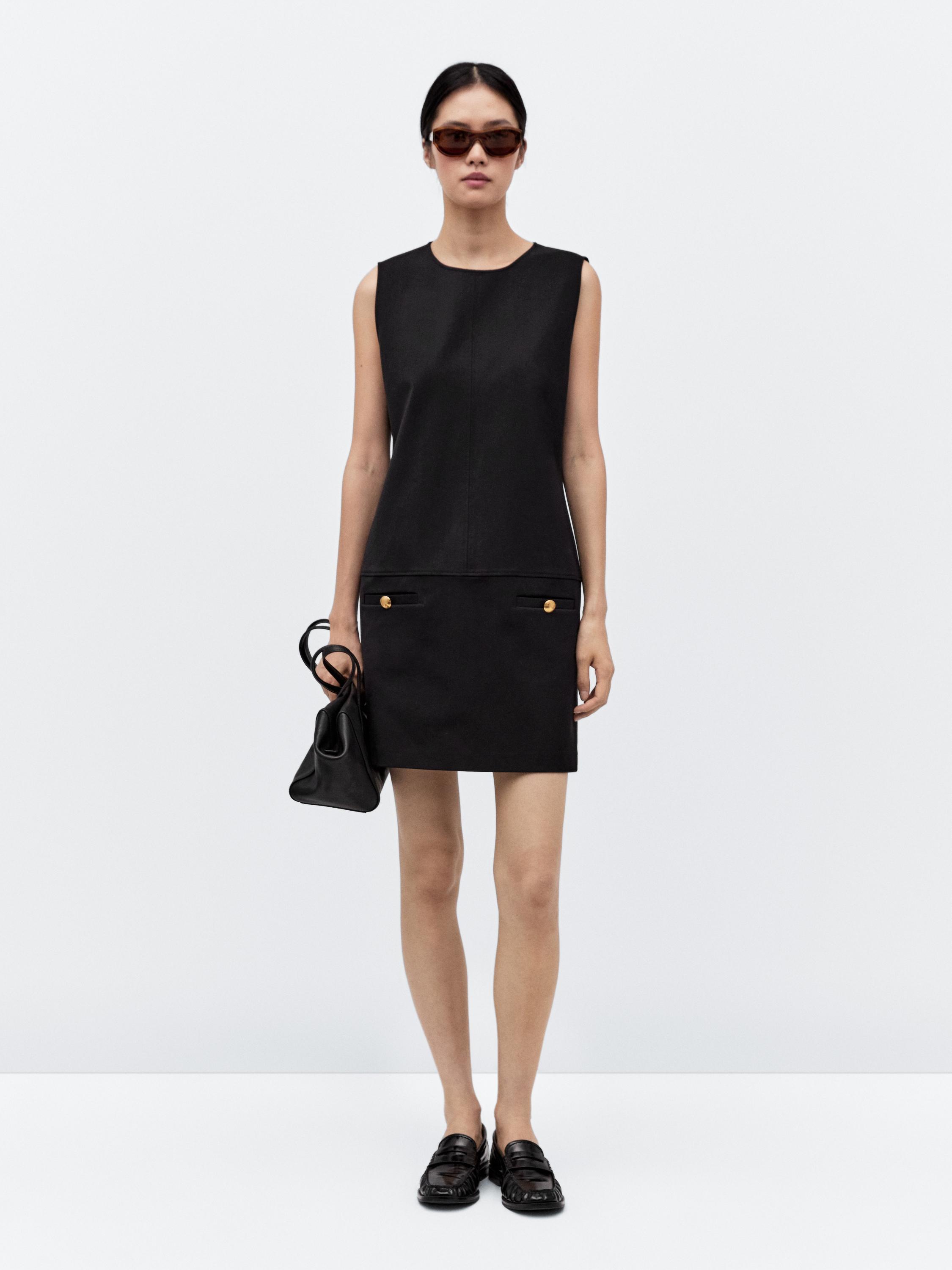 Short dress with button details