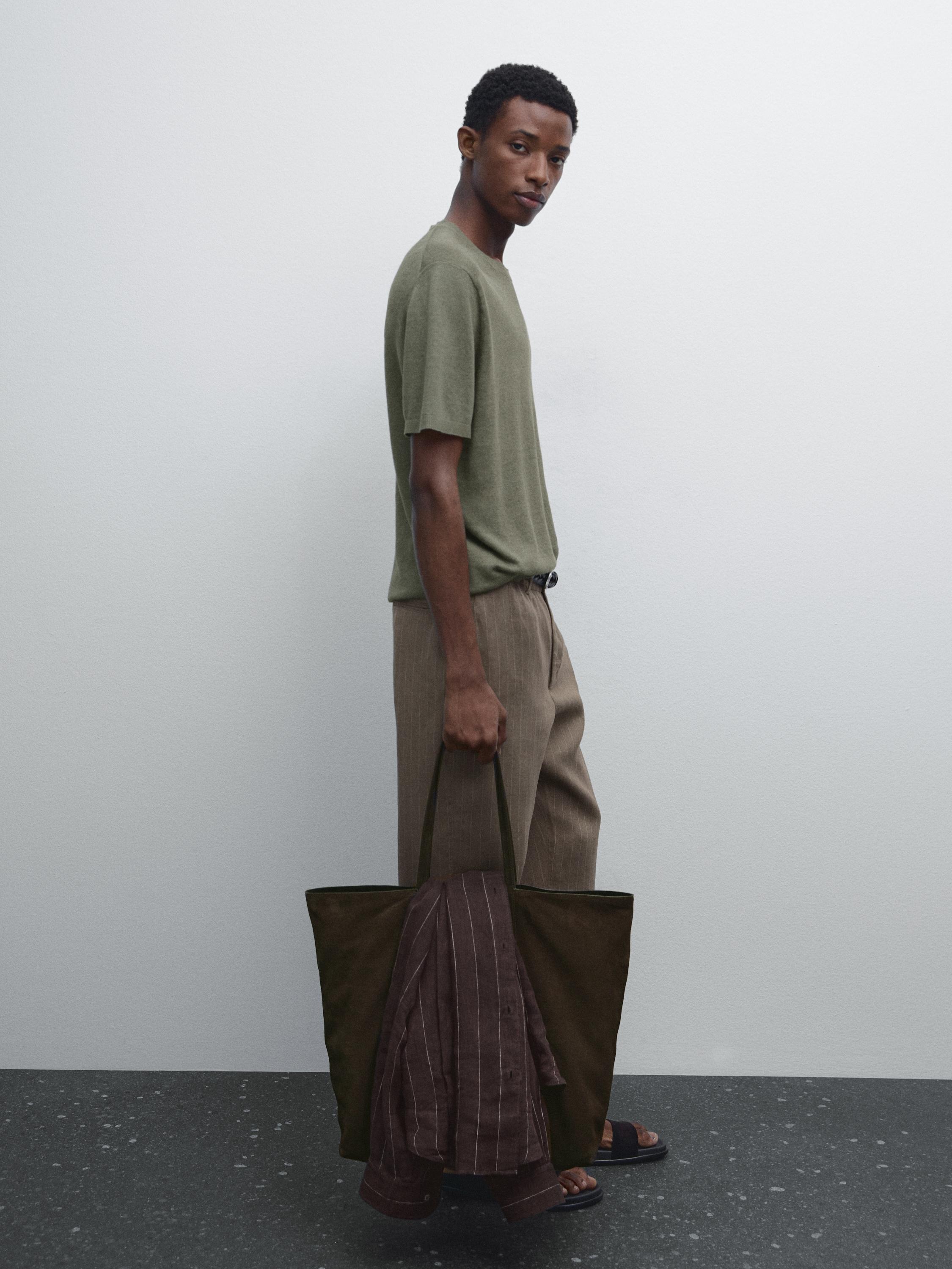 100% linen short sleeve knit T-shirt