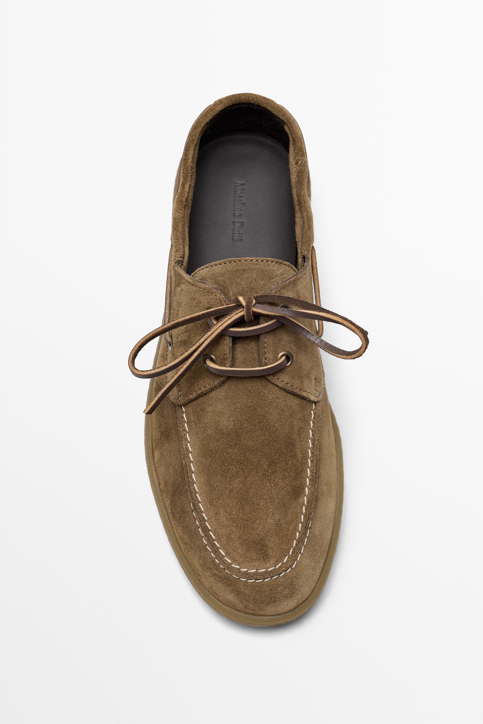 Soft leather boat shoe — CAMEL