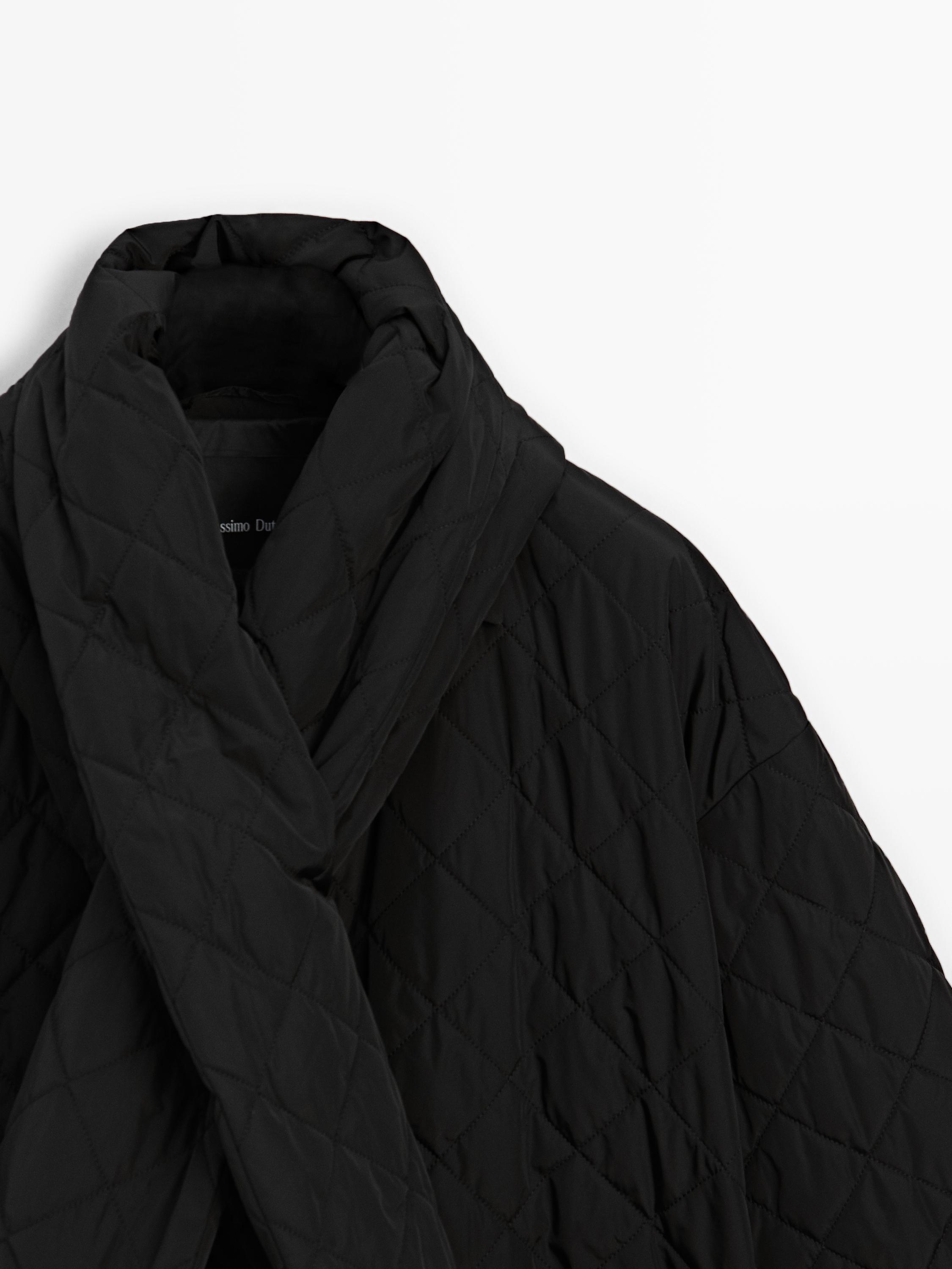 Lightweight jacket with scarf detail