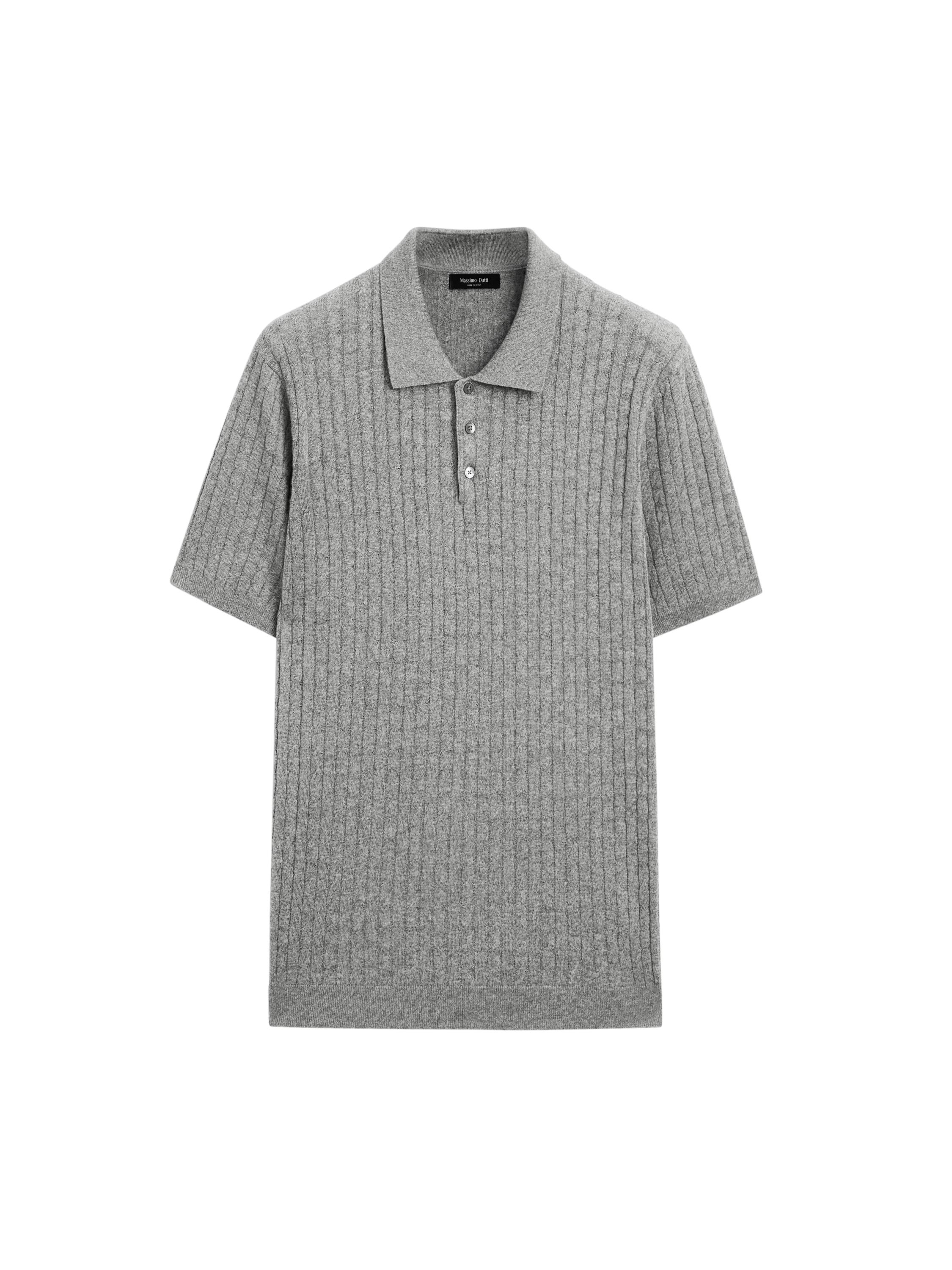 Knit polo sweater with cotton · Grey, Stone · Sweaters And Knit polo sweater with cotton · Grey, Stone · Sweaters And