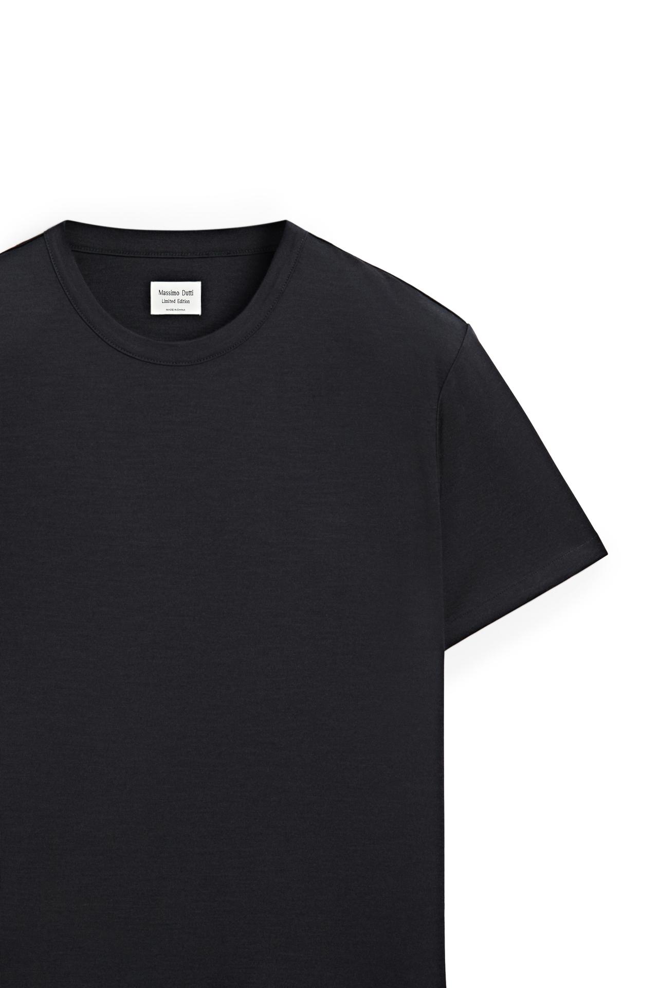 100% wool short sleeve T-shirt - LIMITED EDITION — NAVY BLUE