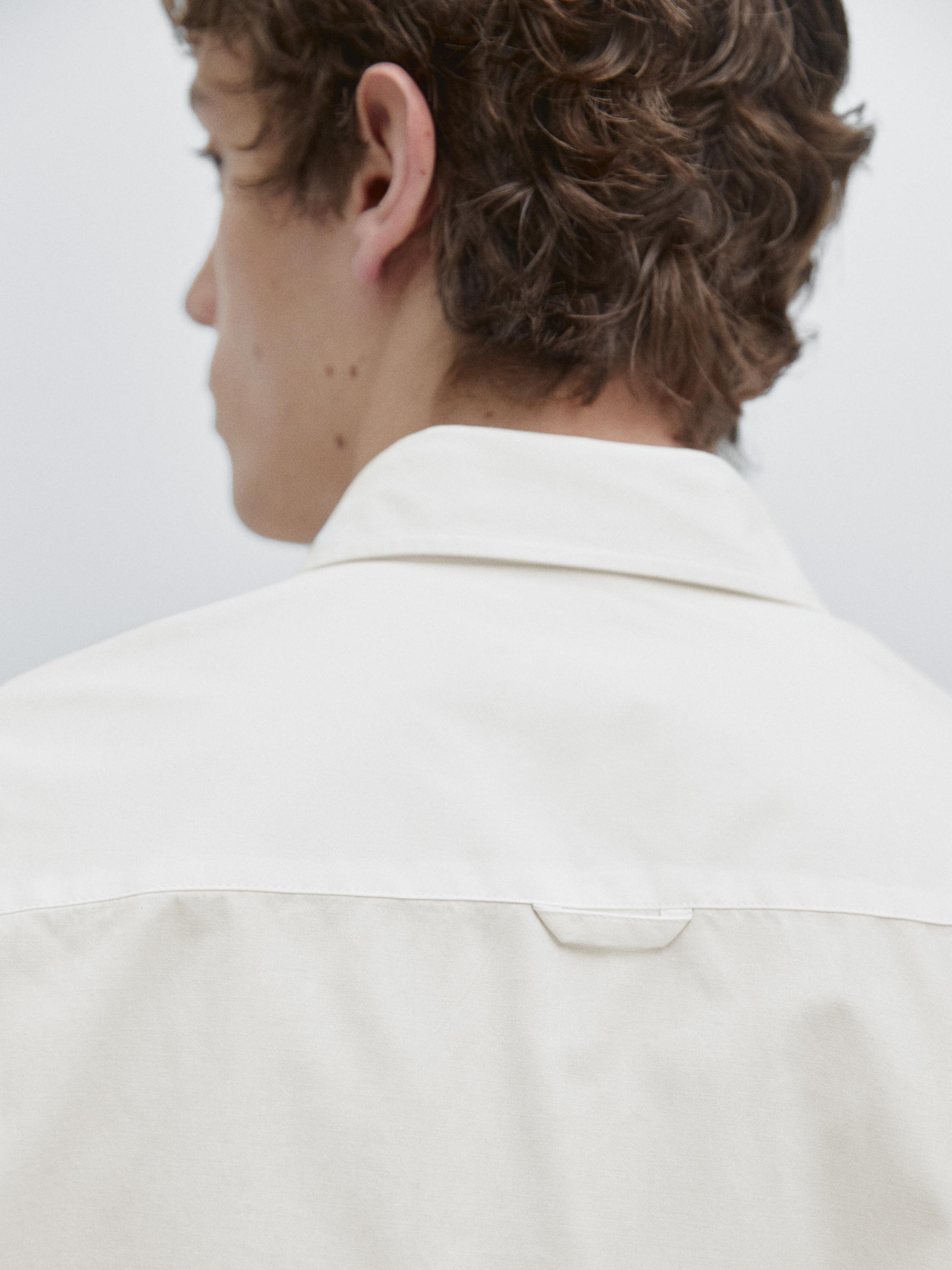 Regular fit 100% cotton shirt — Off white