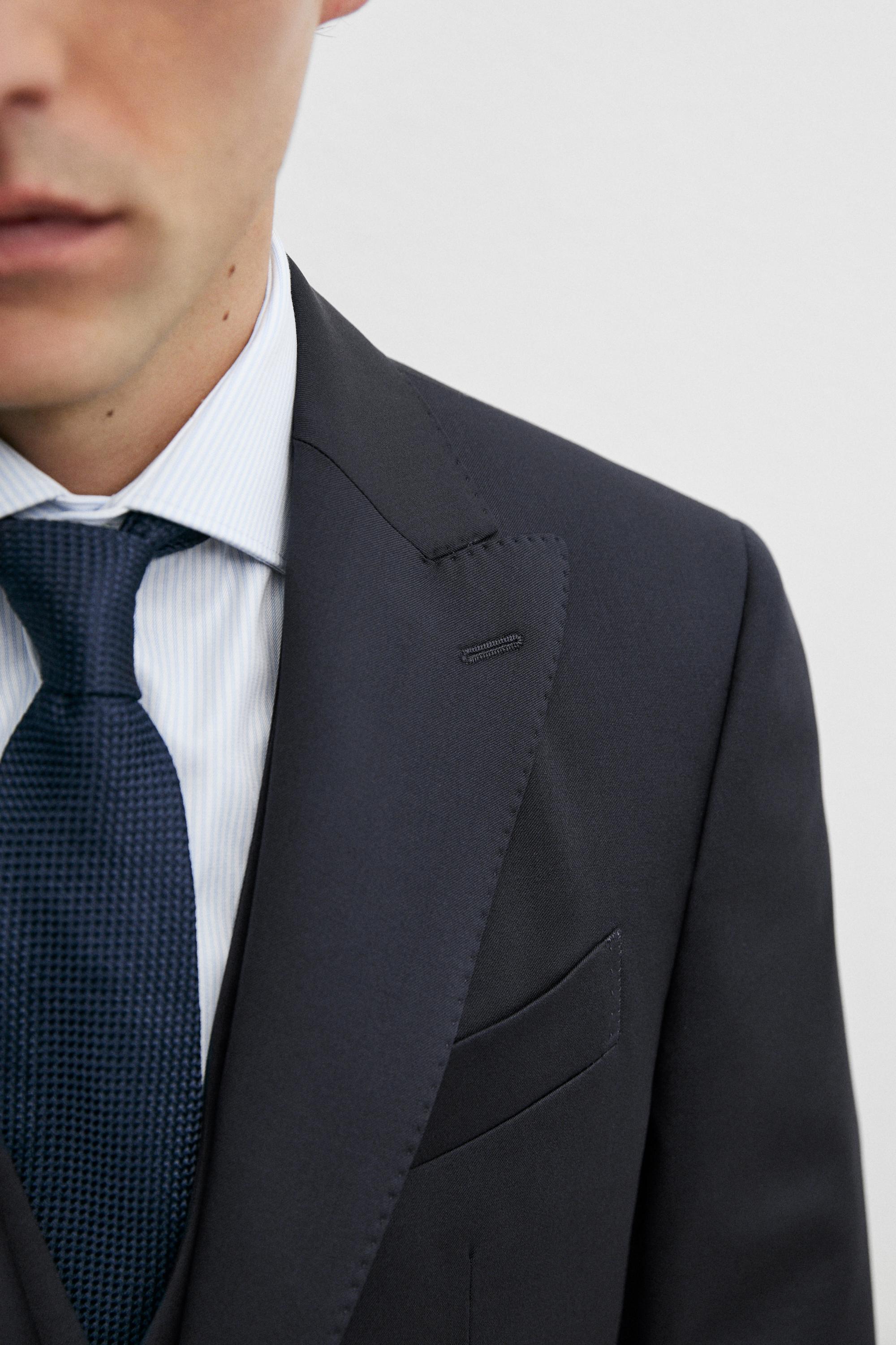 100% cool wool suit blazer — NAVY BLUE