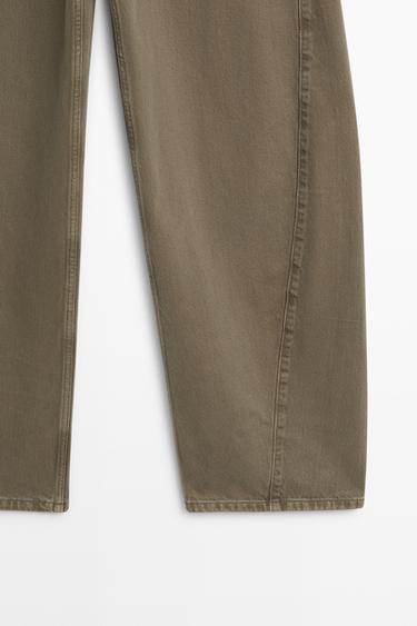 Mid-waist barrel fit jeans — MOLE BROWN 7