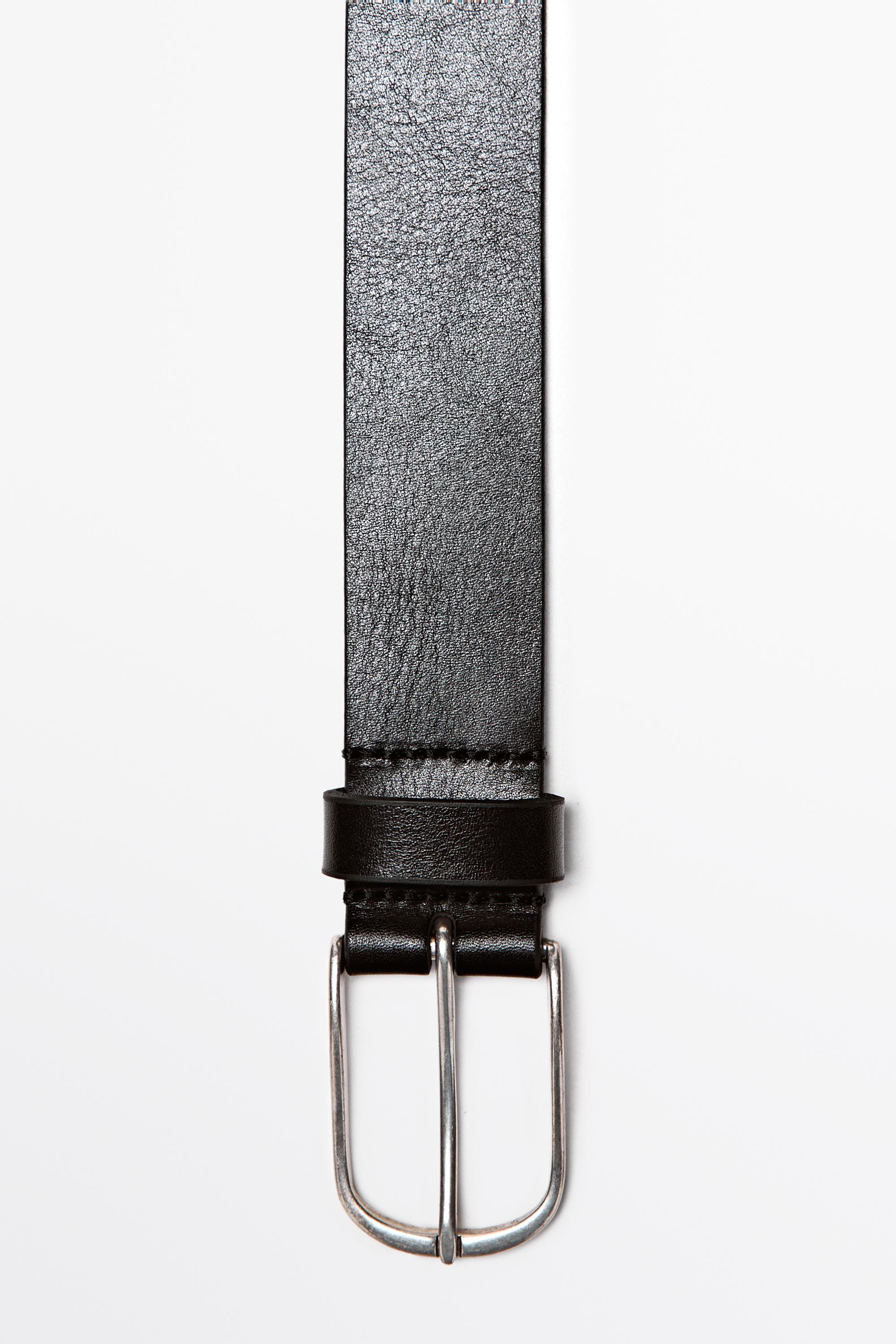 Nappa leather belt — BLACK