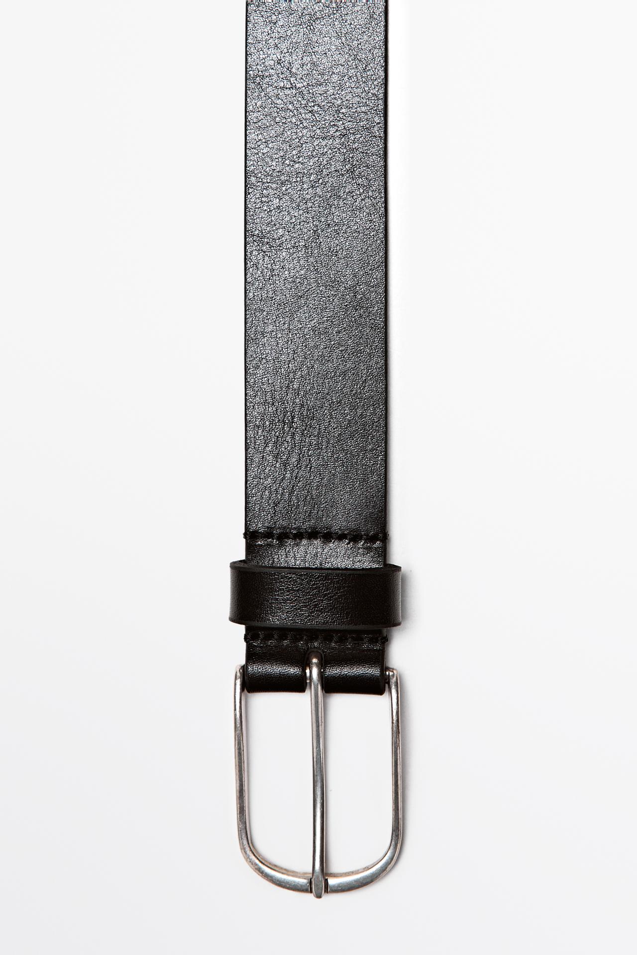 Nappa leather belt — BLACK