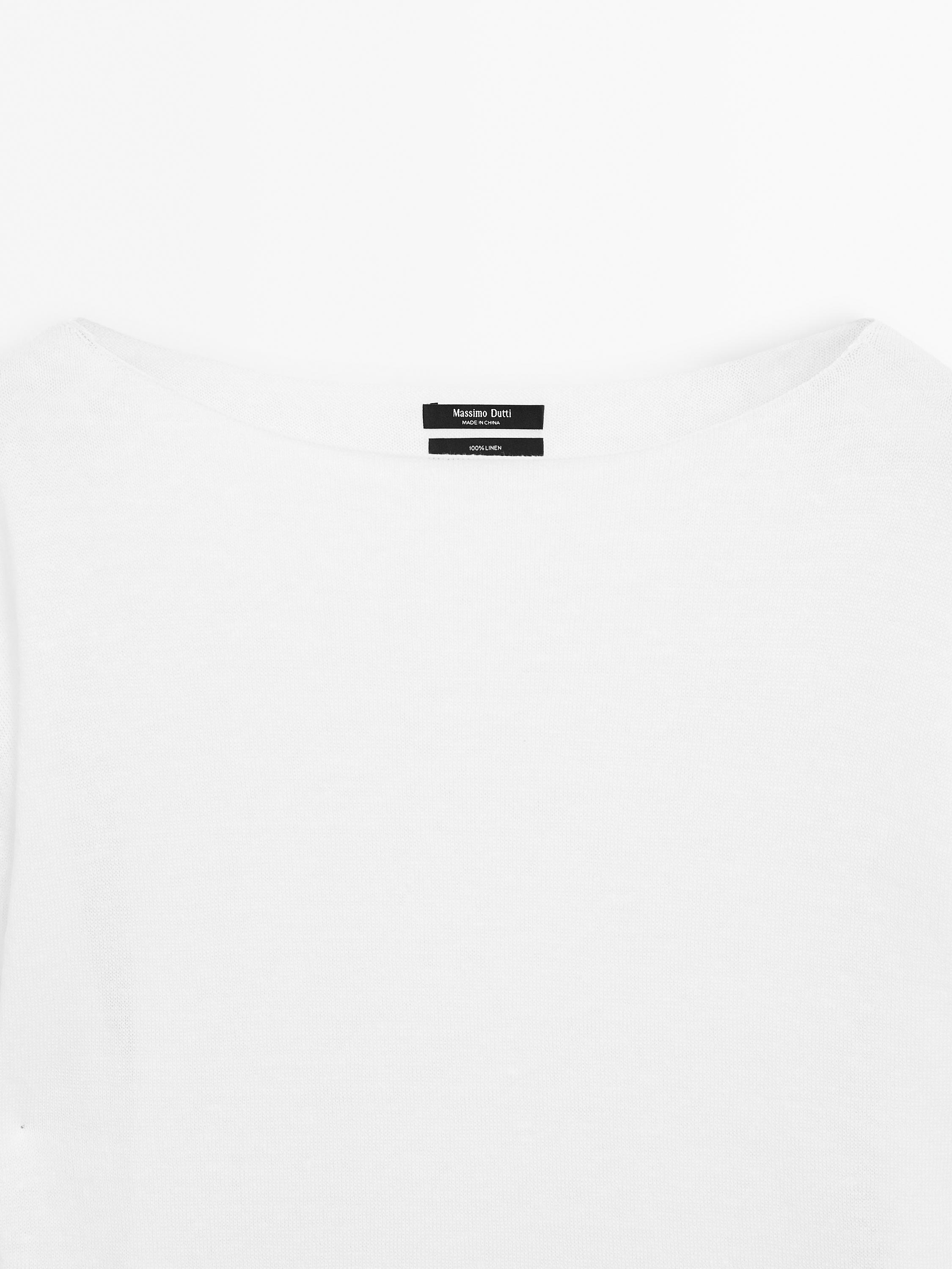 100% linen fine knit sweater