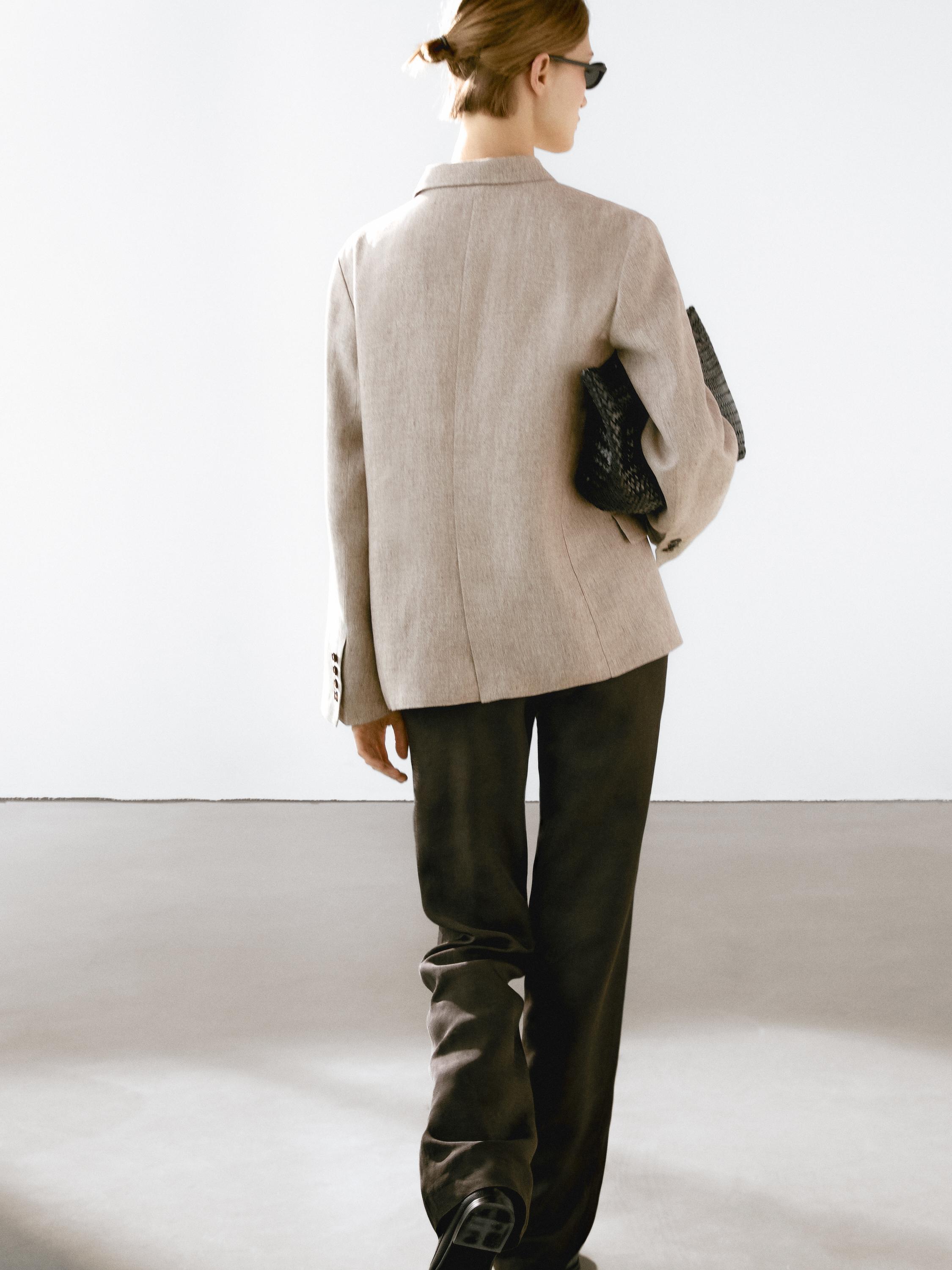 Blazer chiné 100 % lin