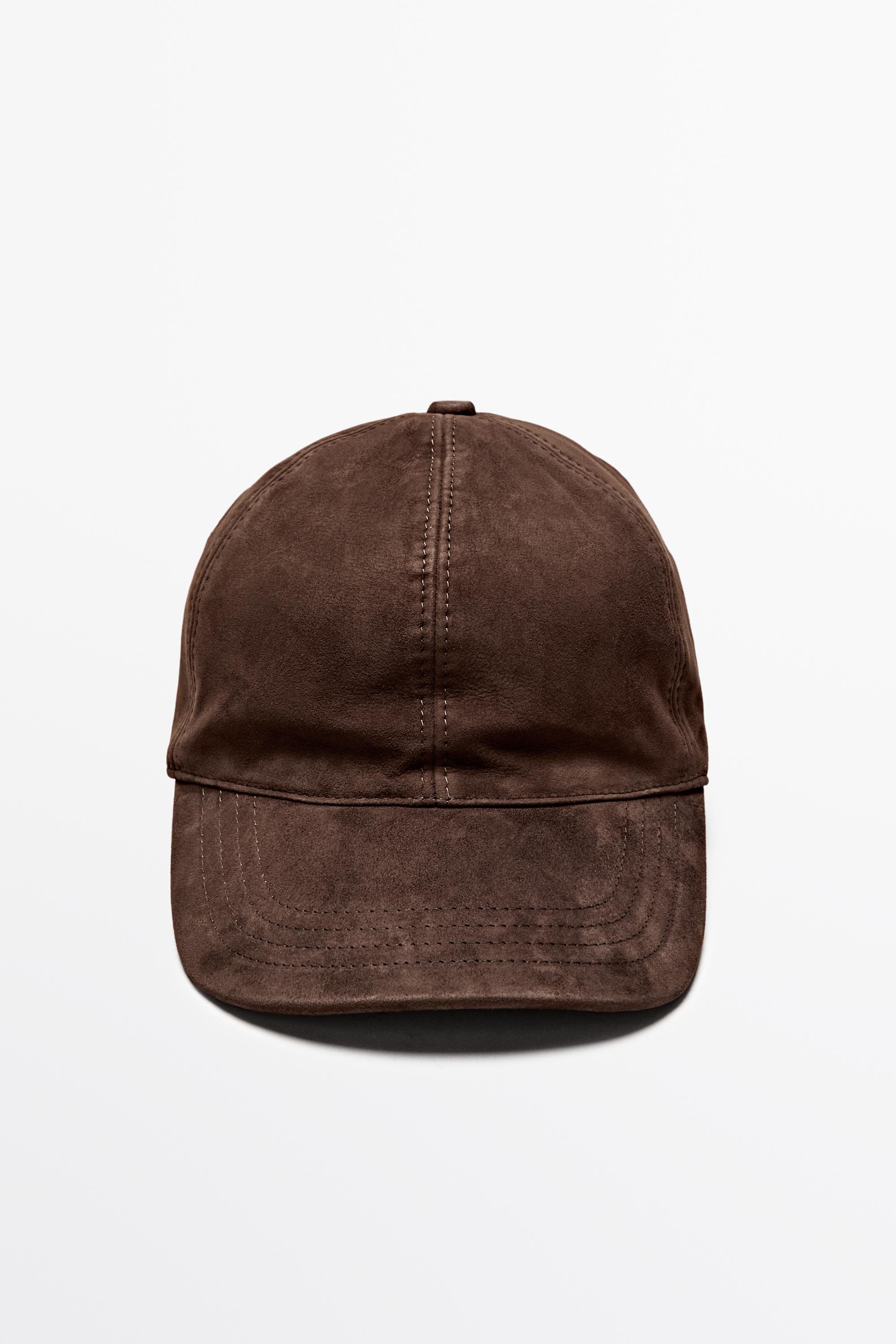 Suede leather cap