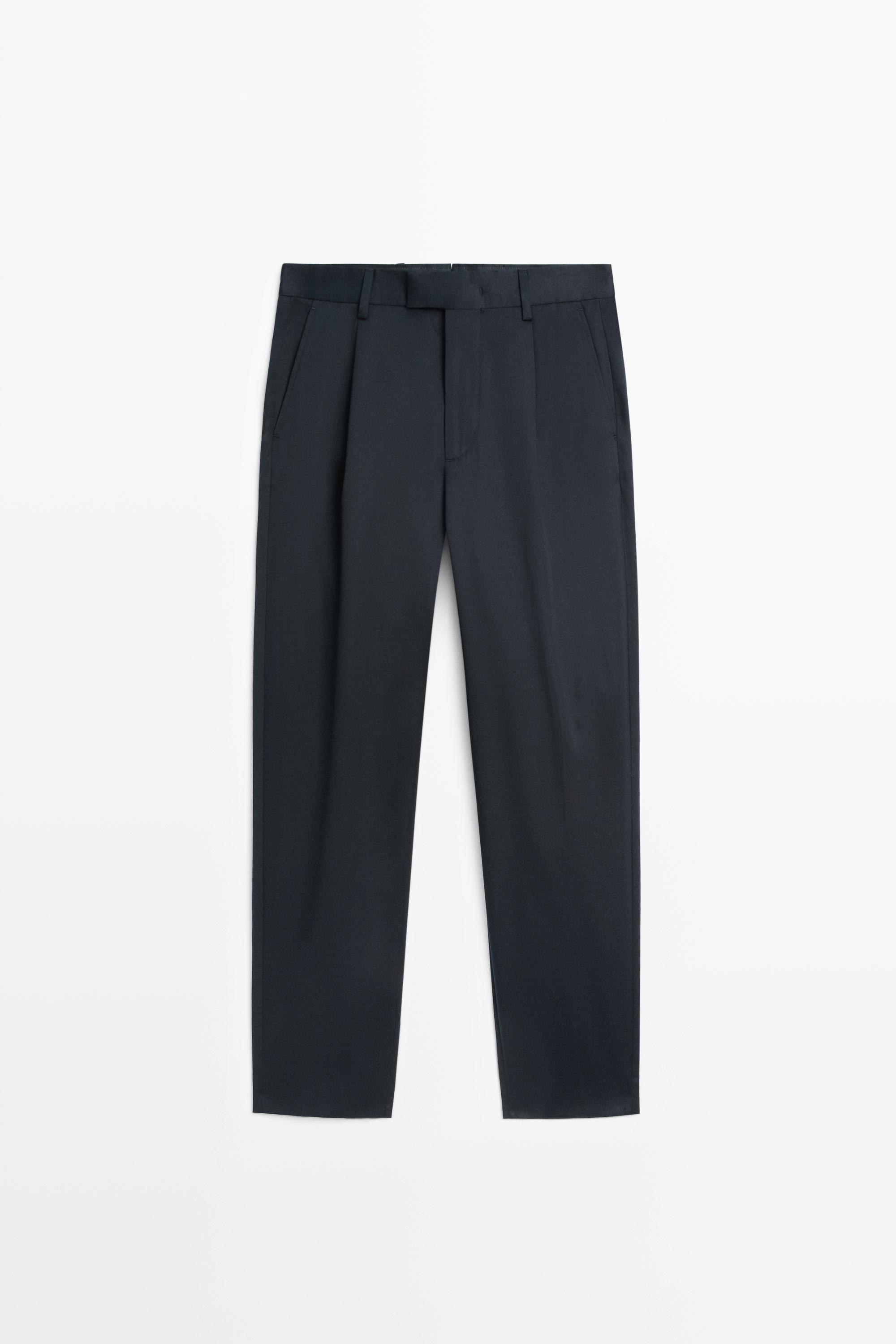 Hose aus 100 % Baumwolle mit Bundfalte