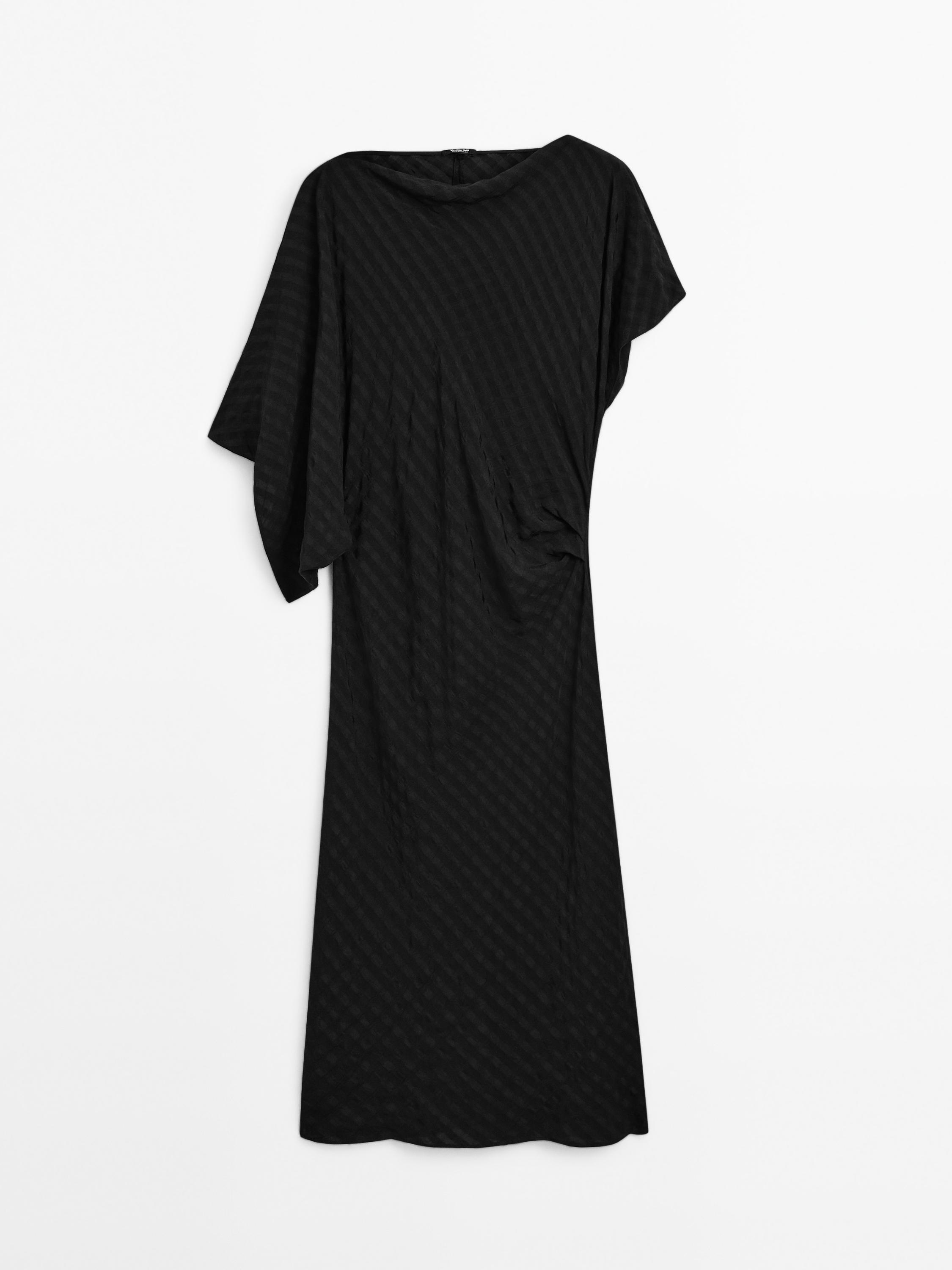 Long flowing dress with textured detail