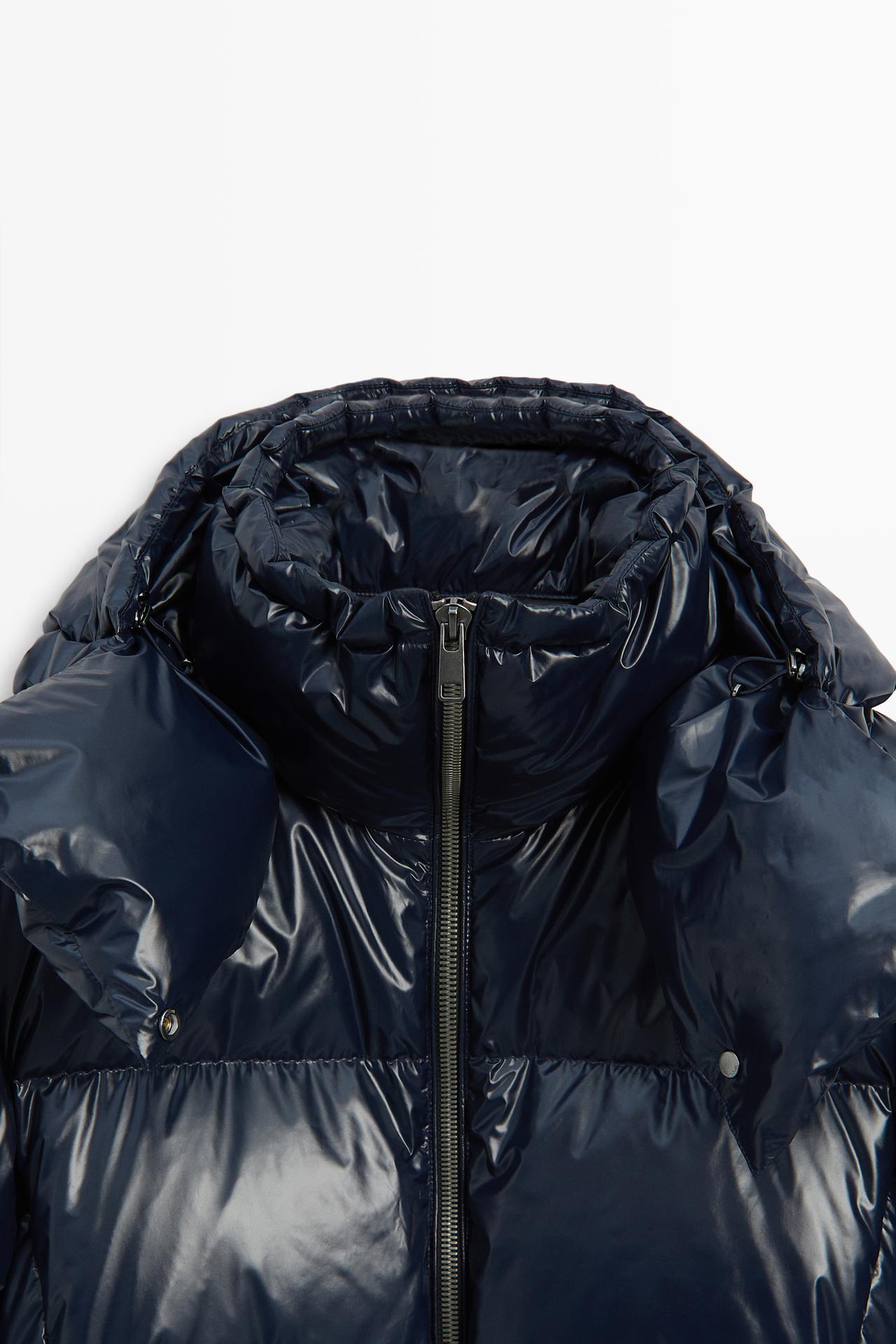 Shiny down jacket — Blue